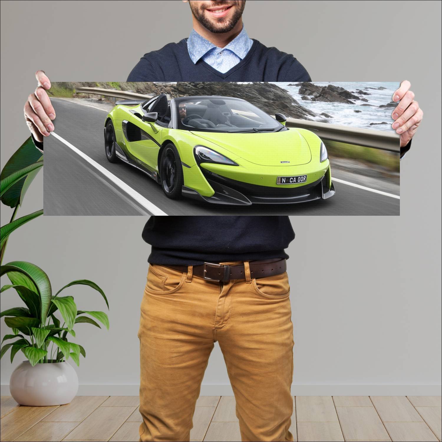 Cuadro grande 30x80cm 2019 mclaren 600lt spider au 268 McLaren