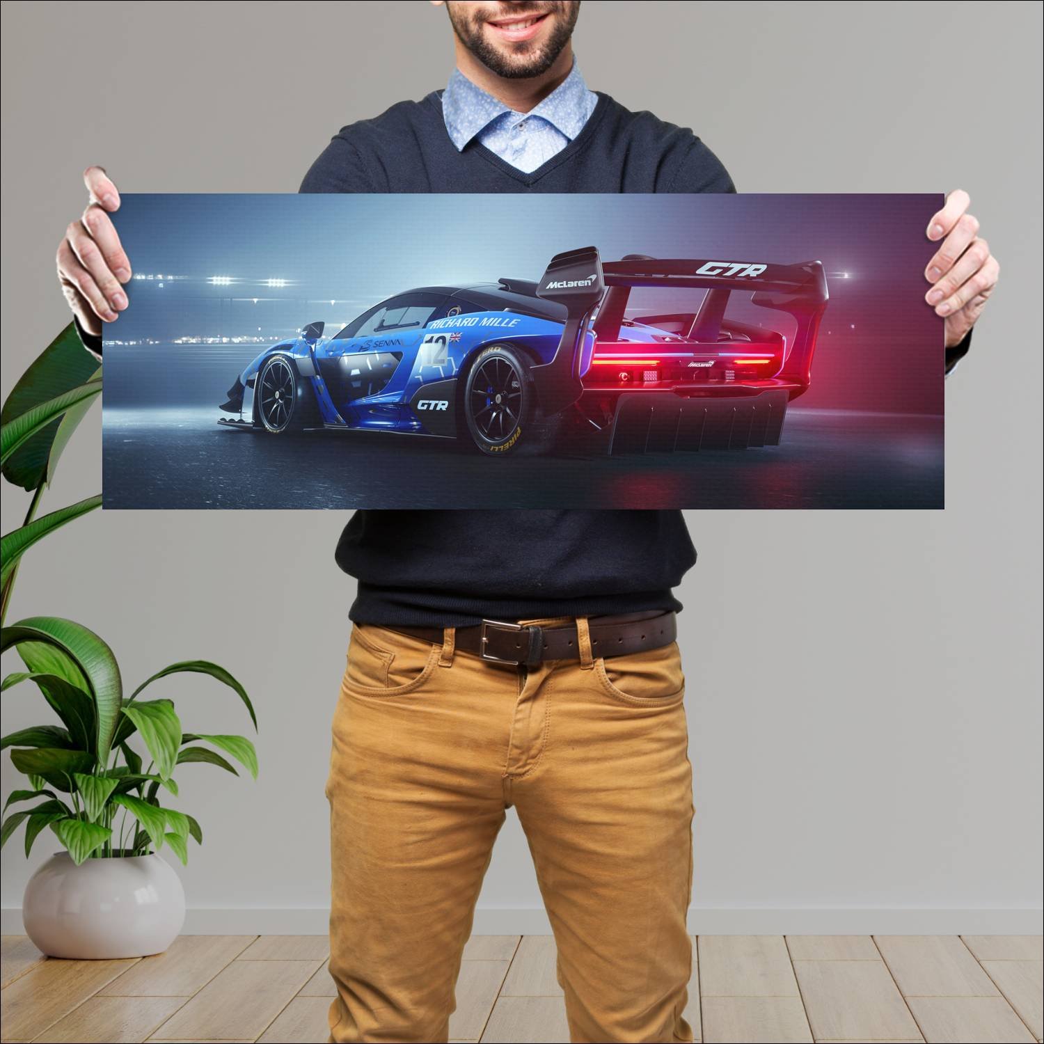 Cuadro grande 30x80cm 2019 mclaren senna gtr auto 285 McLaren