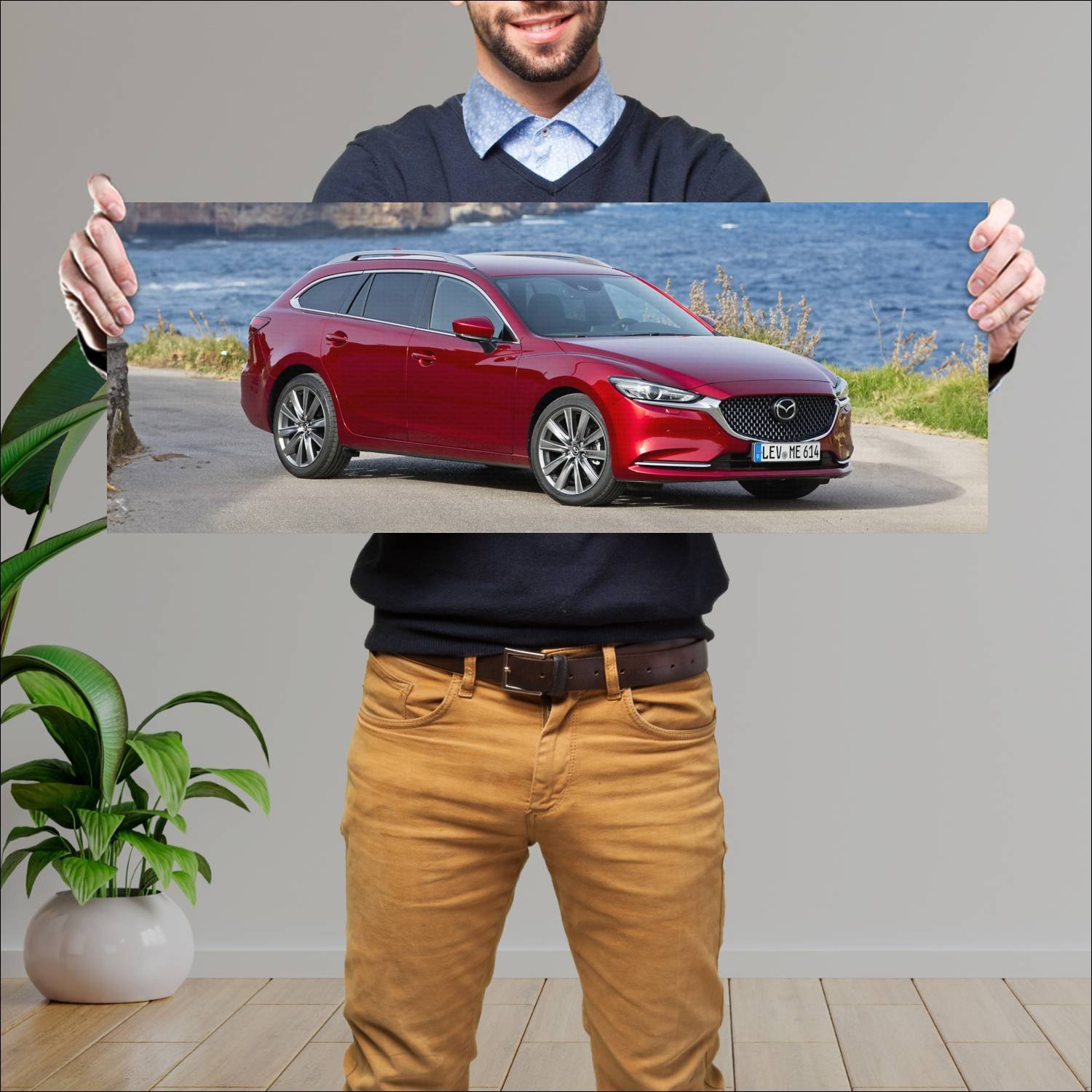 Cuadro grande 30x80cm 2018 mazda6 wagon auto 121 Mazda
