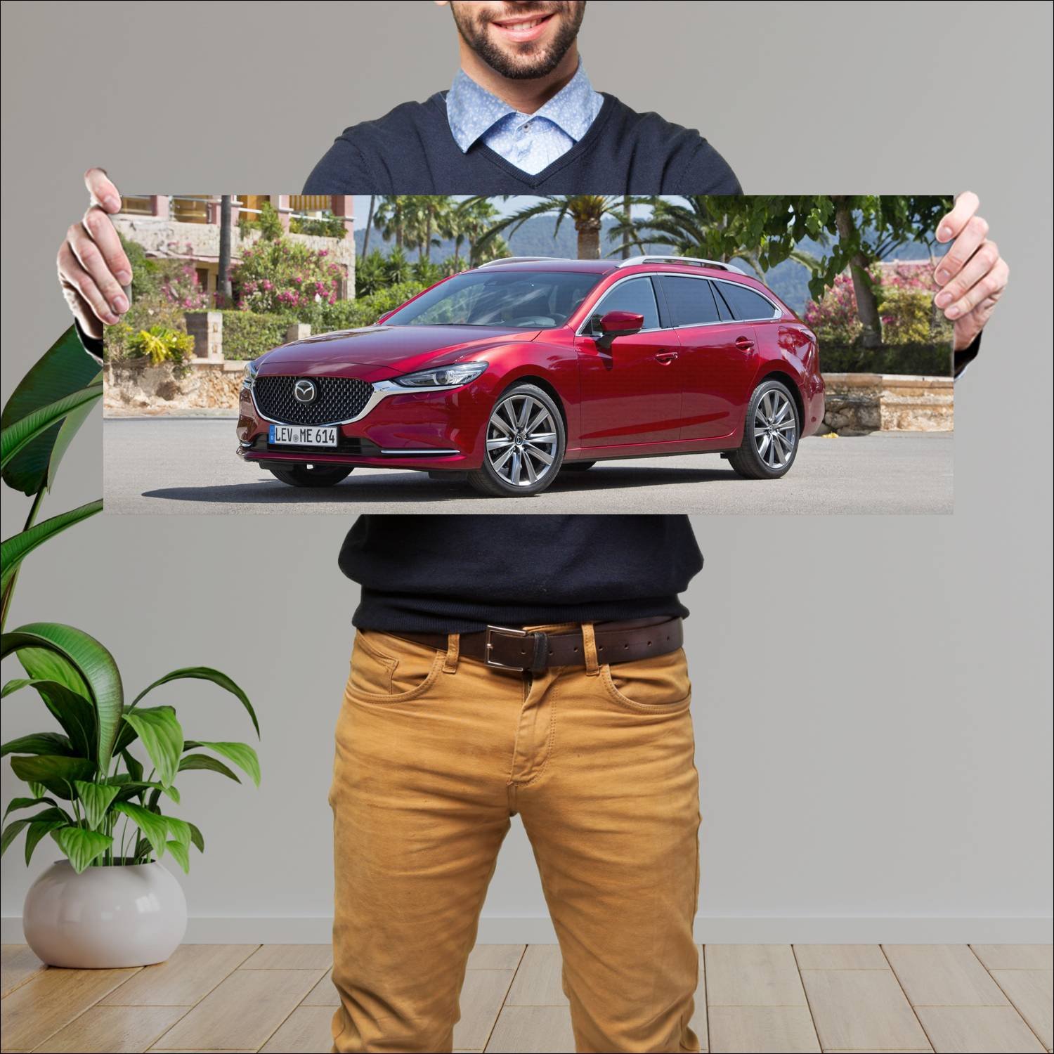 Cuadro grande 30x80cm 2018 mazda6 wagon auto 122 Mazda
