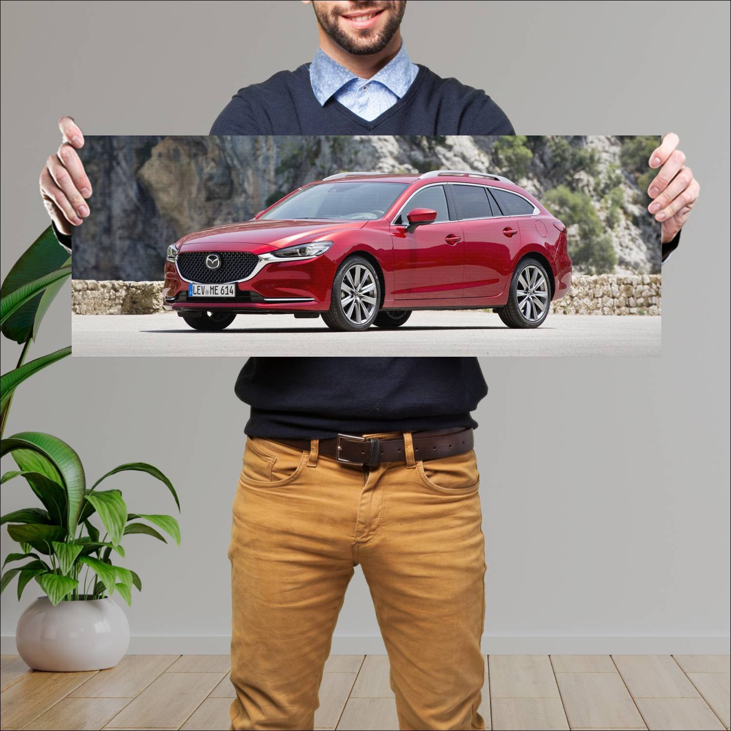 Cuadro grande 30x80cm 2018 mazda6 wagon auto 123 Mazda