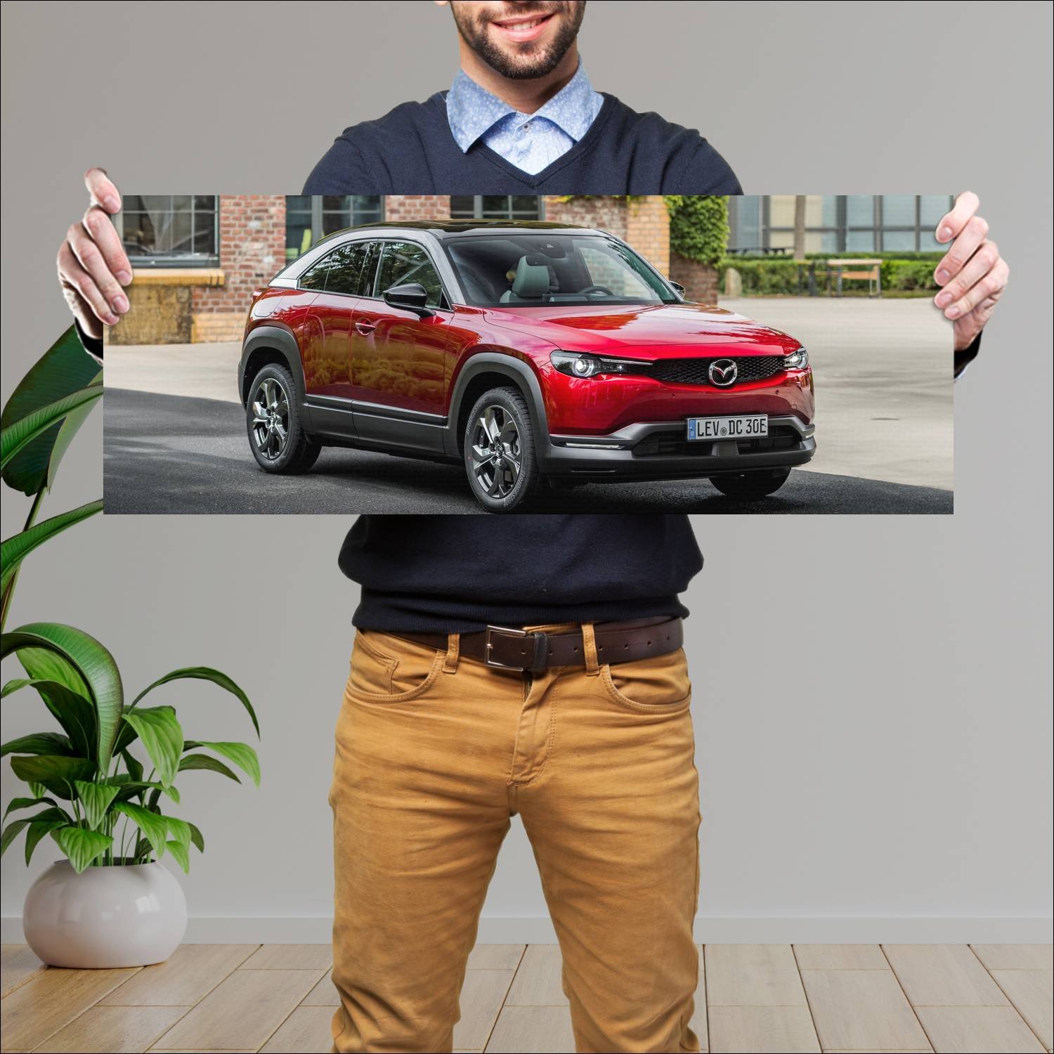 Cuadro grande 30x80cm 2020 mazda mx 30 auto 135 Mazda