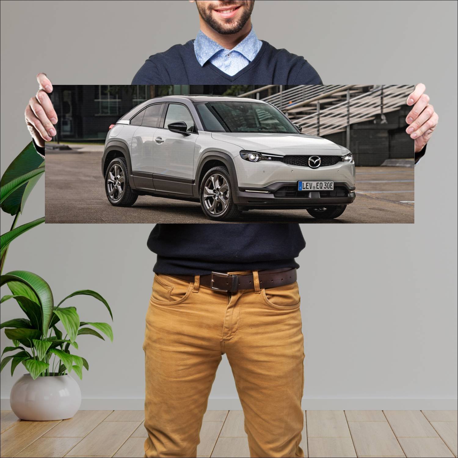 Cuadro grande 30x80cm 2020 mazda mx 30 auto 136 Mazda