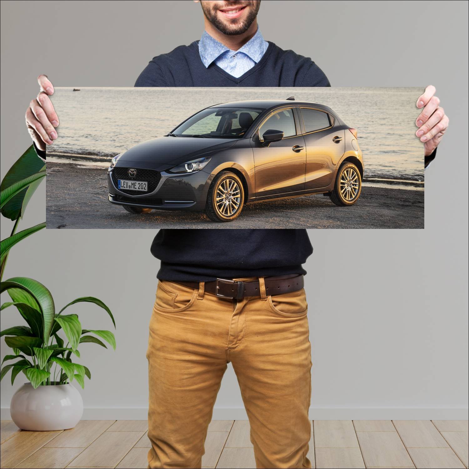 Cuadro grande 30x80cm 2020 mazda2 auto 140 Mazda