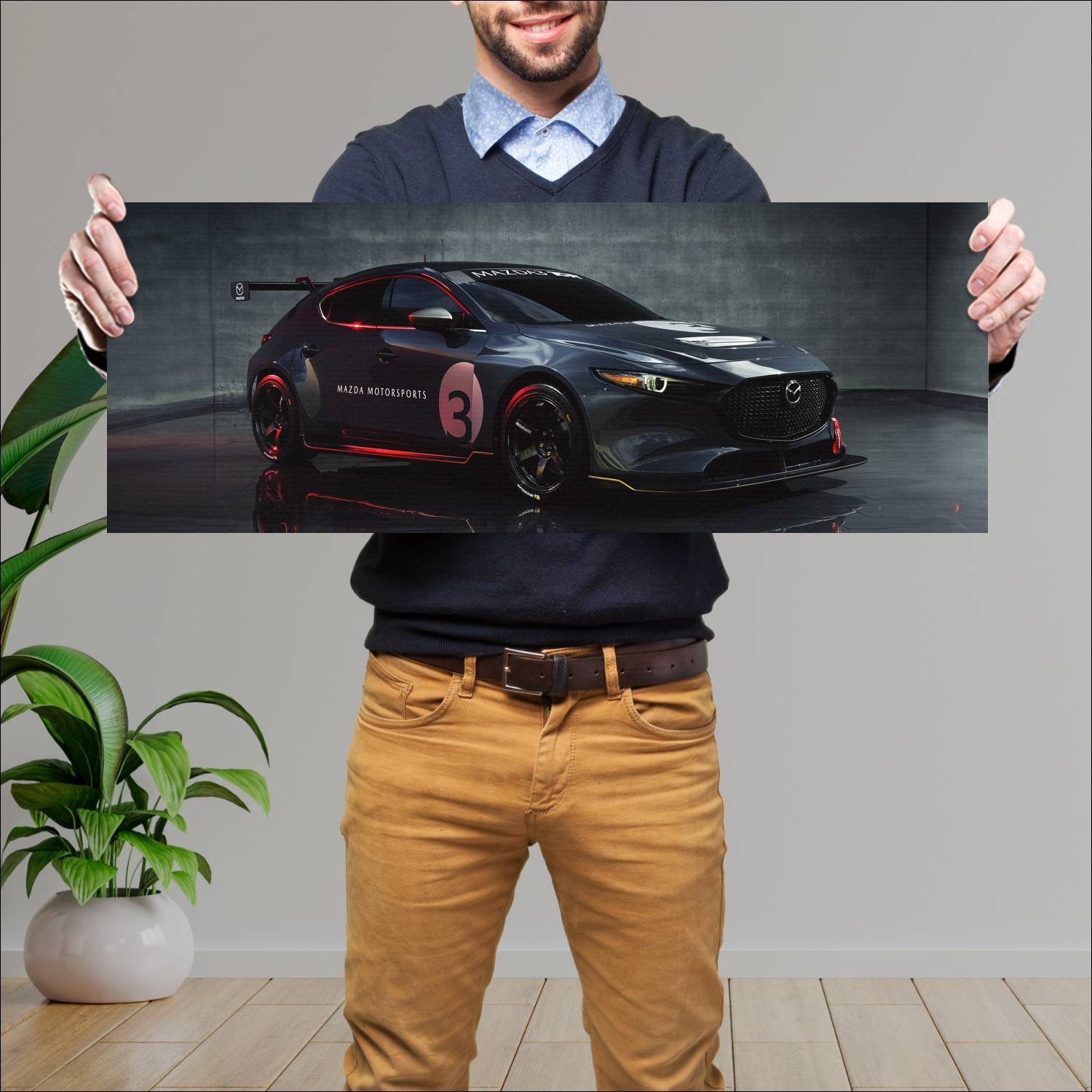 Cuadro grande 30x80cm 2020 mazda3 tcr auto 142 Mazda