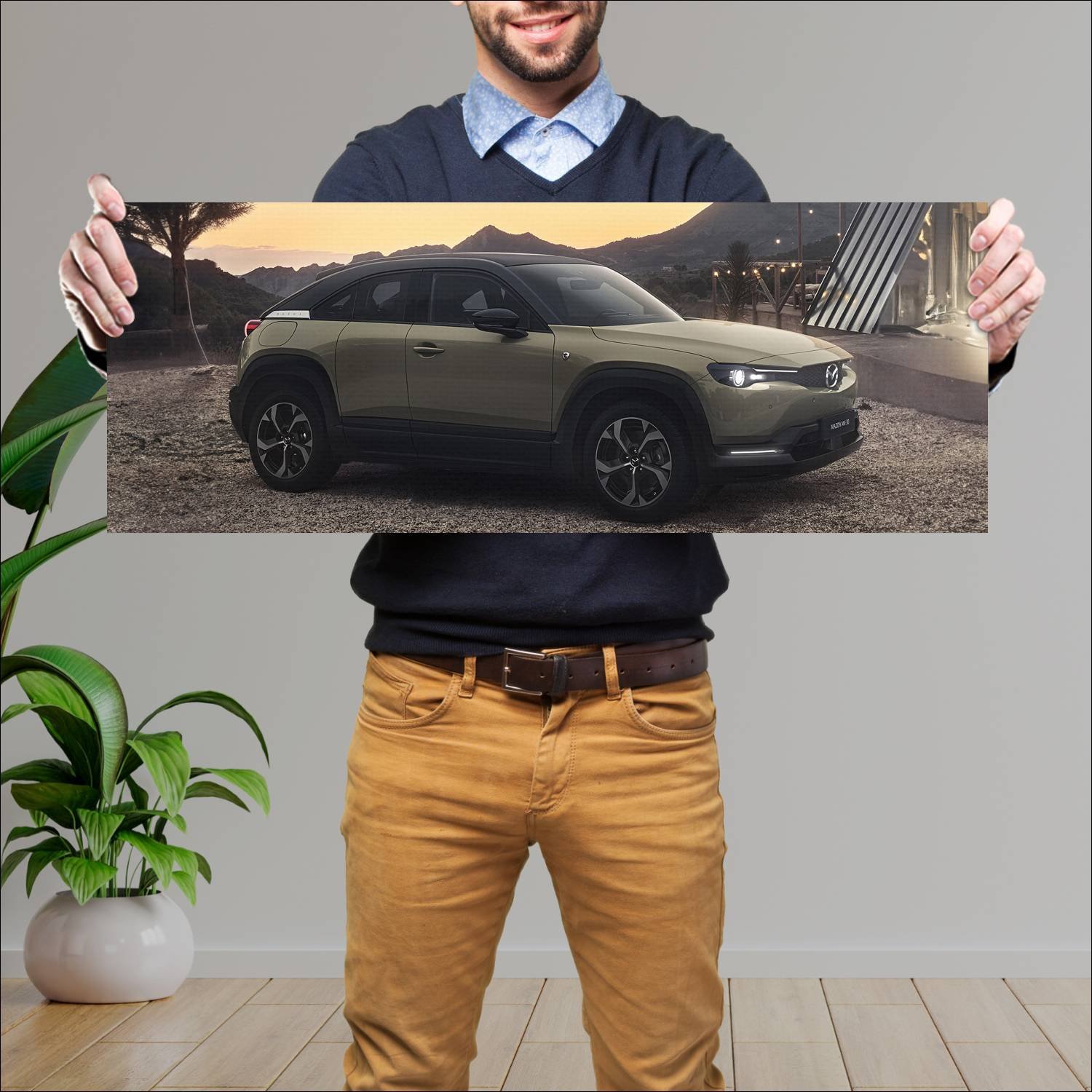 Cuadro grande 30x80cm 2023 mazda mx 30 r ev auto 153 Mazda