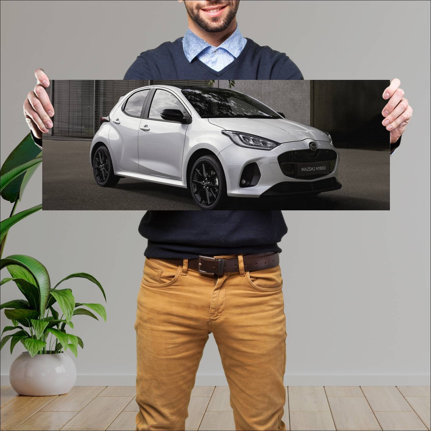 Cuadro grande 30x80cm 2023 mazda2 hybrid auto 159 Mazda