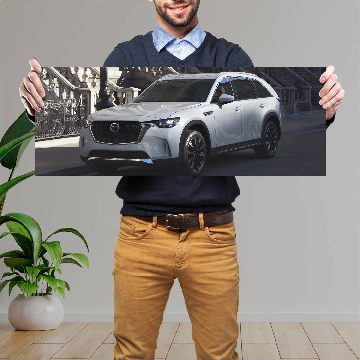 Cuadro grande 30x80cm 2024 mazda cx 90 phev auto 163 Mazda