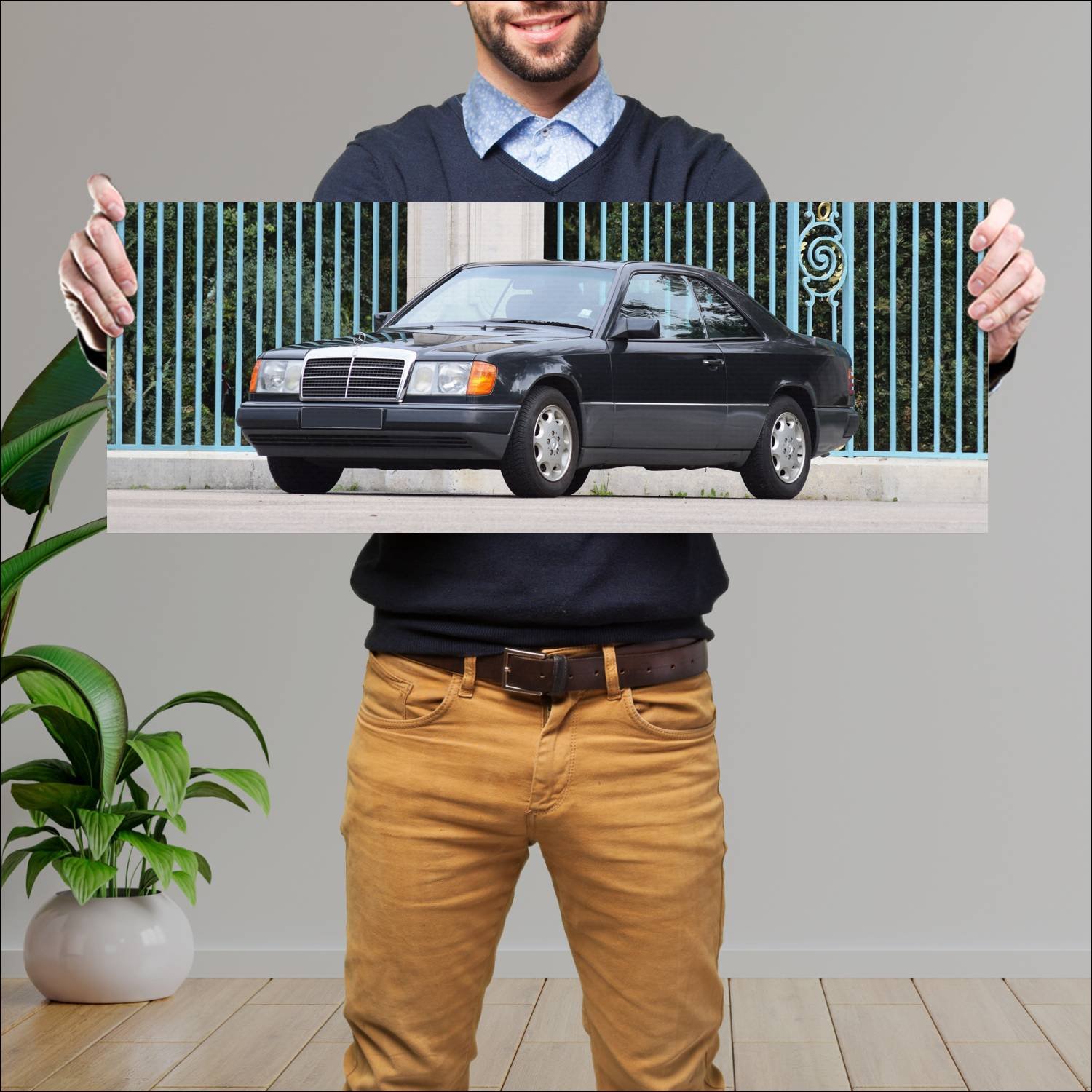 Cuadro grande 30x80cm 1987 mercedes benz 230 ce 73 123 Mercedes Benz