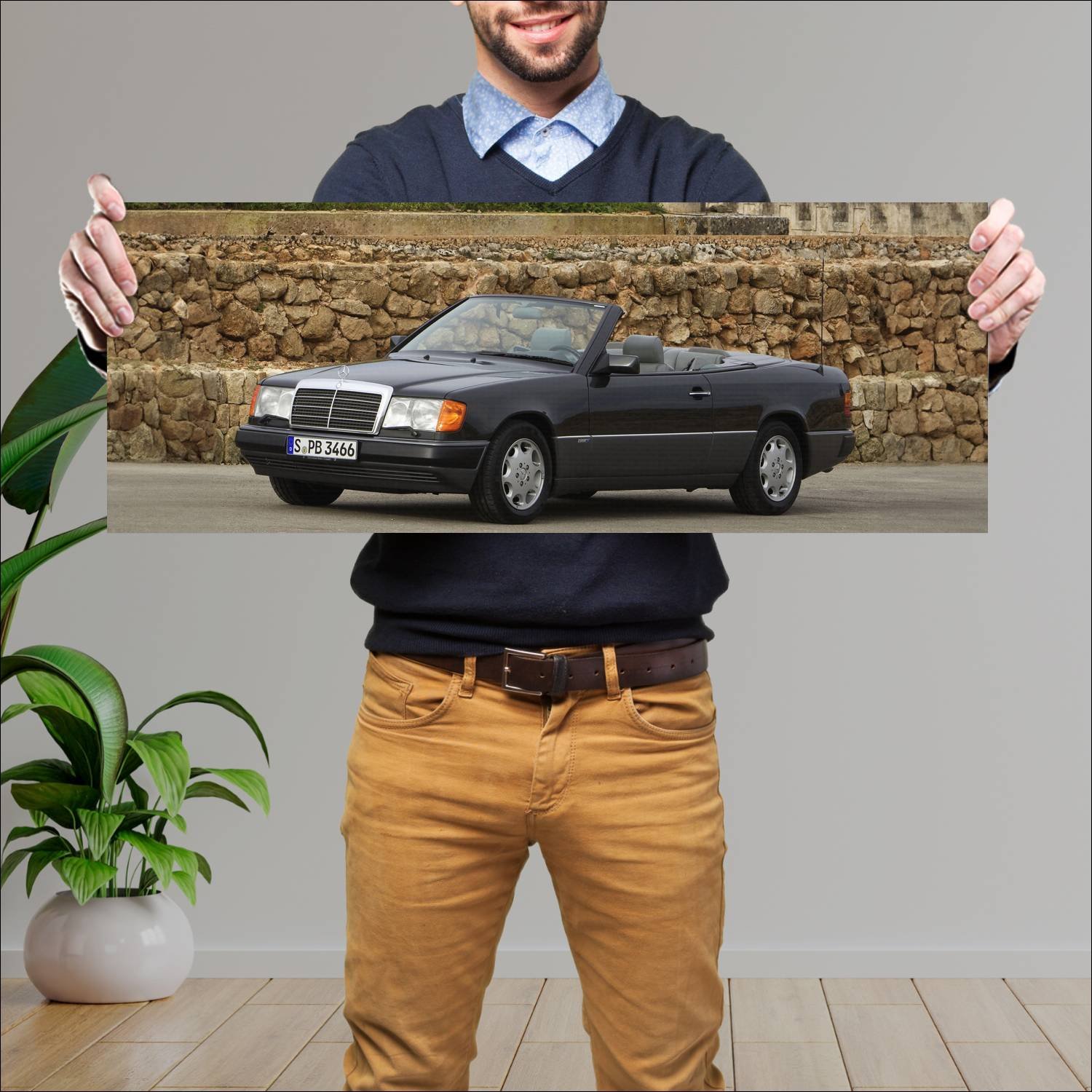 Cuadro grande 30x80cm 1992 mercedes benz 300 ce ca 142 Mercedes Benz