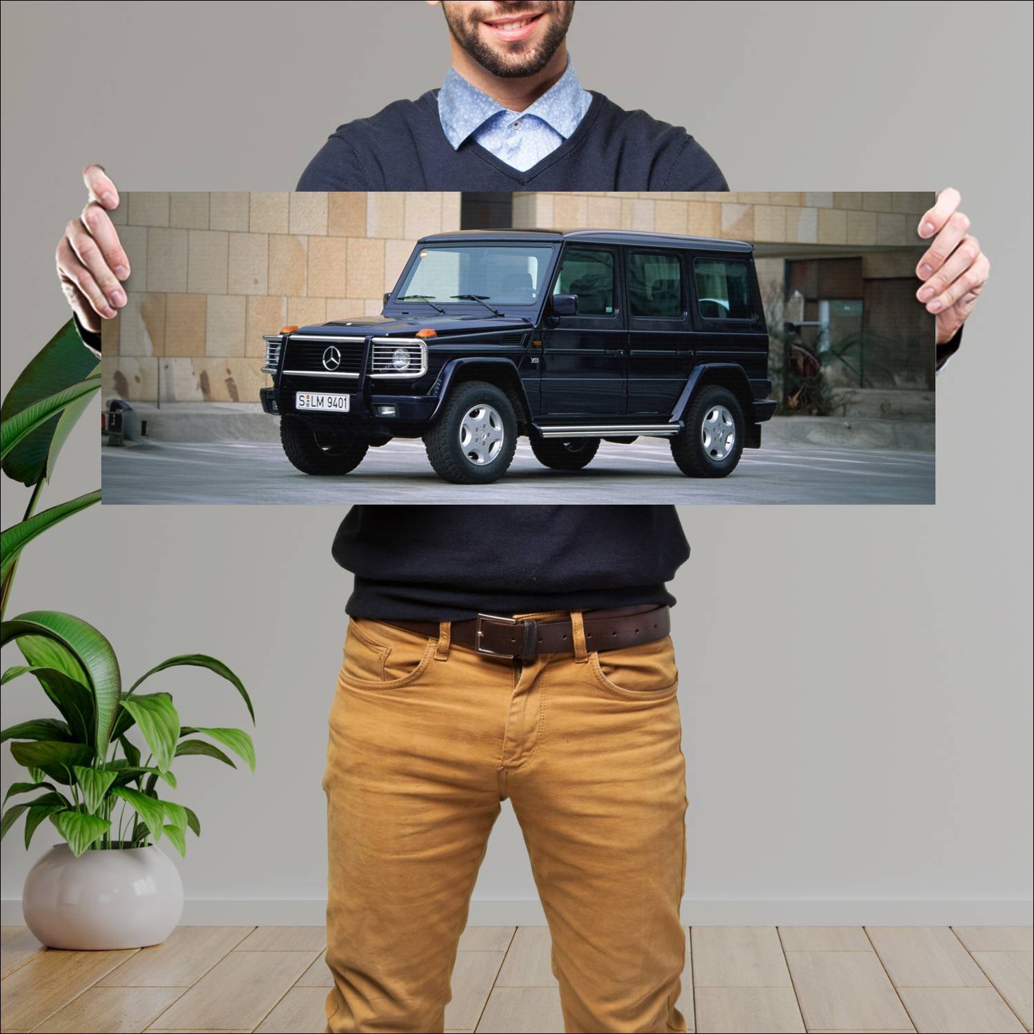 Cuadro grande 30x80cm 1993 mercedes benz 500 ge 73 146 Mercedes Benz