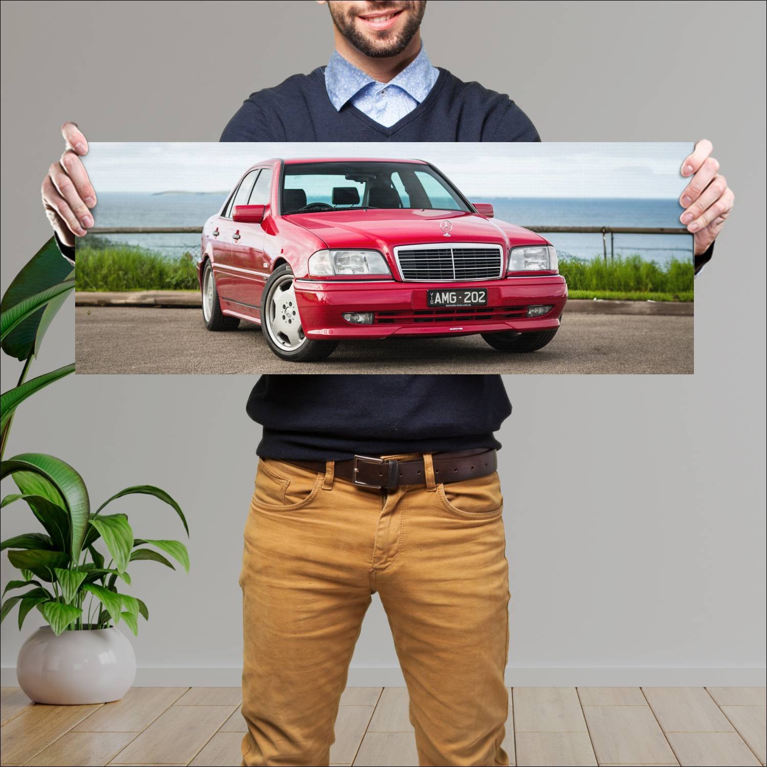 Cuadro grande 30x80cm 1993 mercedes benz c 36 amg 148 Mercedes Benz