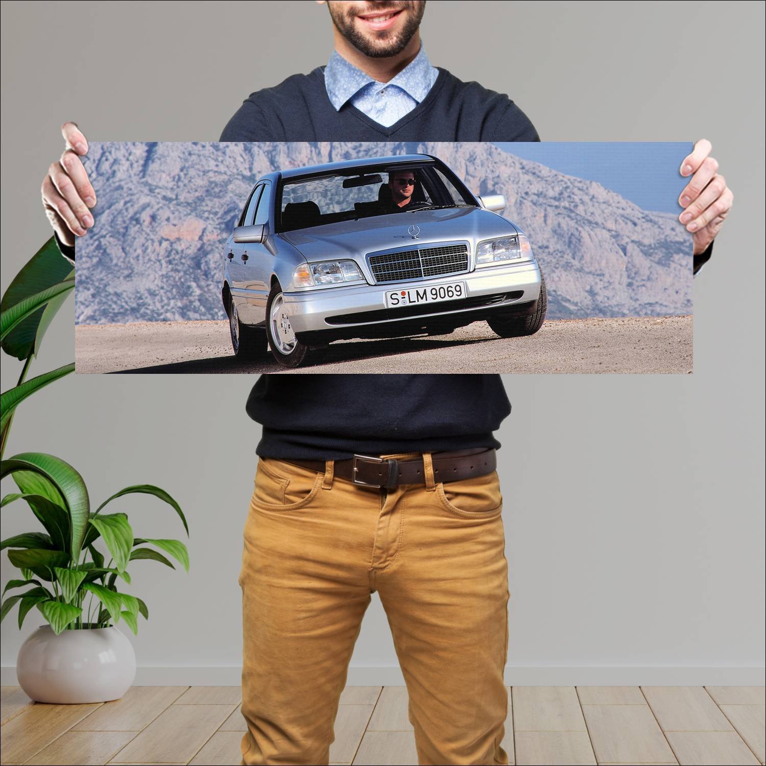 Cuadro grande 30x80cm 1993 mercedes benz c class 5 149 Mercedes Benz