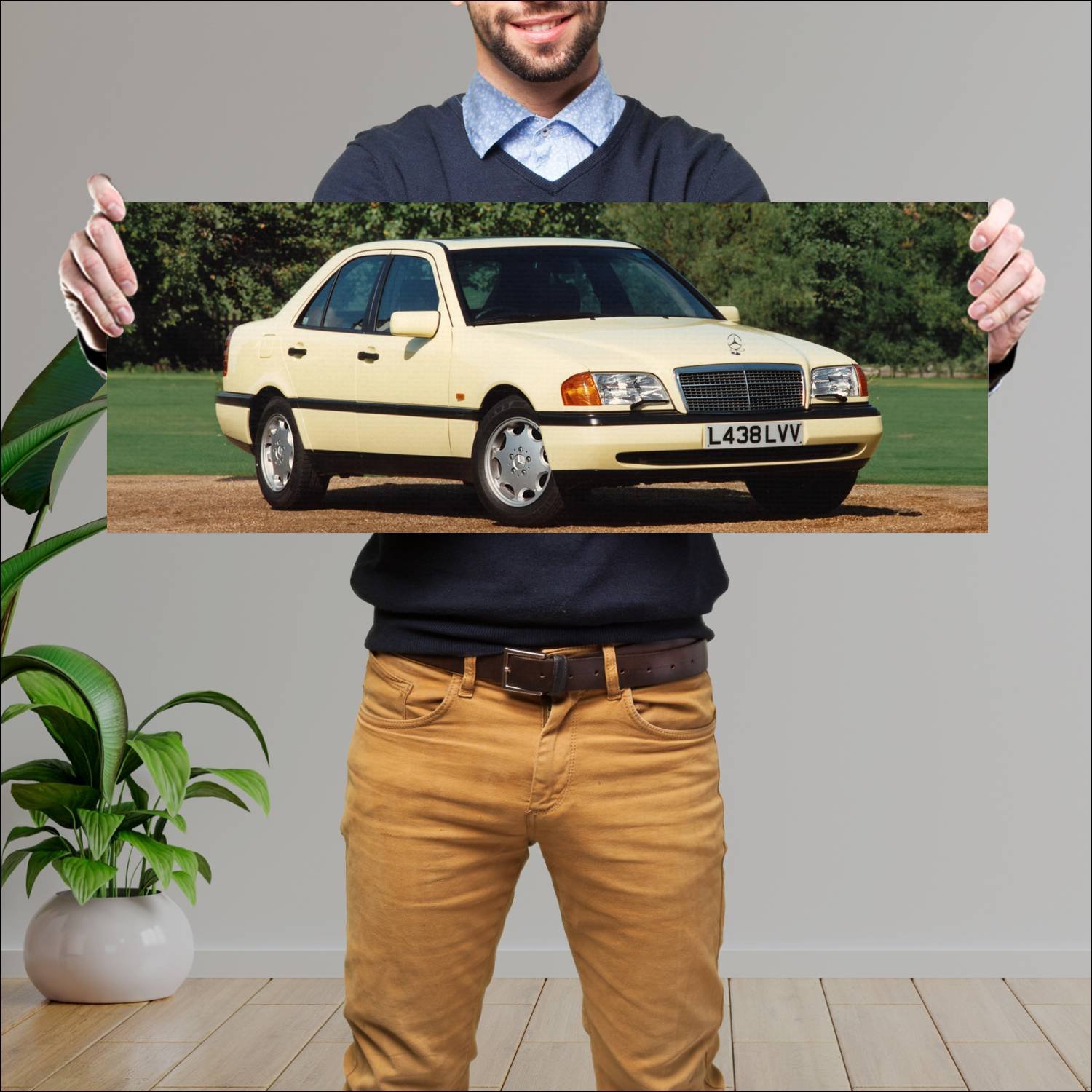 Cuadro grande 30x80cm 1993 mercedes benz c class u 150 Mercedes Benz