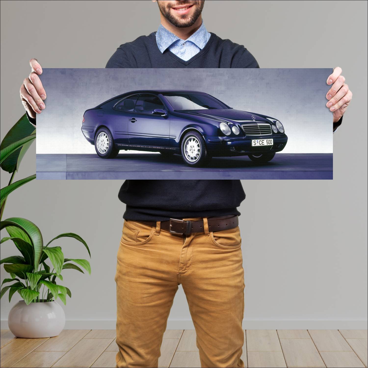 Cuadro grande 30x80cm 1993 mercedes benz coupe stu 151 Mercedes Benz