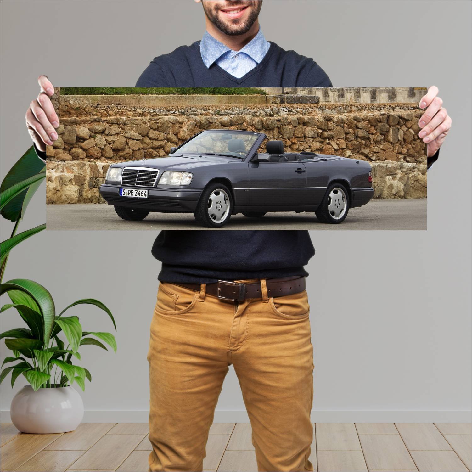 Cuadro grande 30x80cm 1993 mercedes benz e class c 152 Mercedes Benz