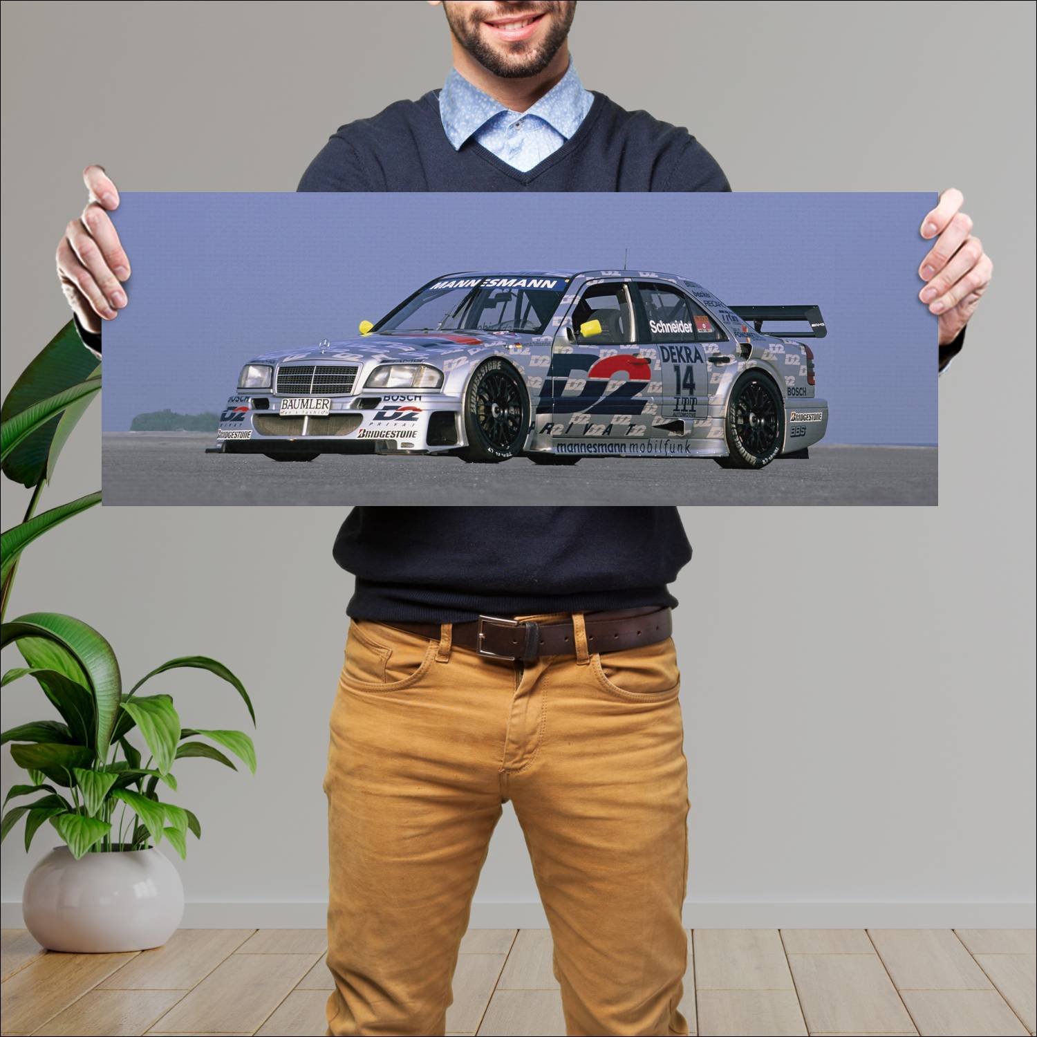 Cuadro grande 30x80cm 1994 mercedes benz c amg dtm 154 Mercedes Benz