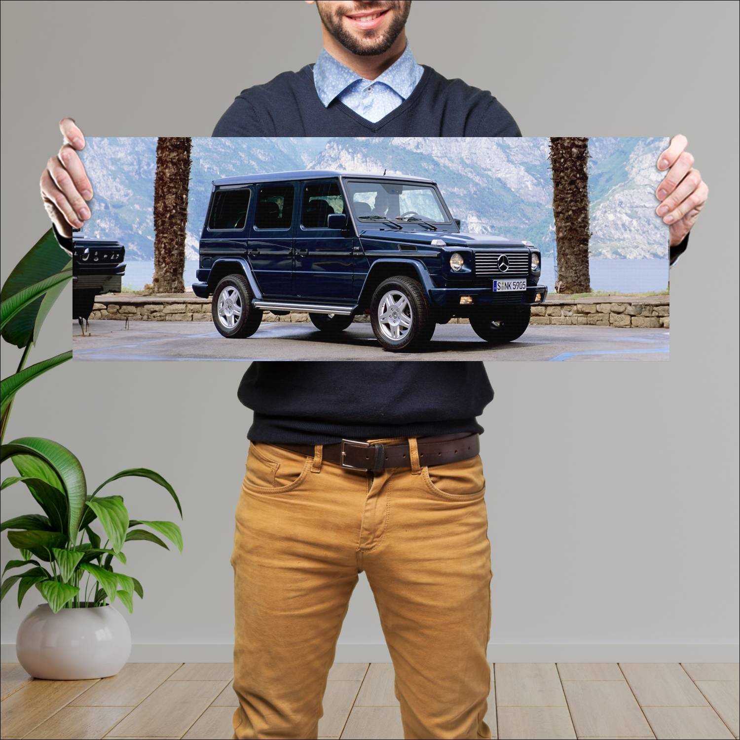 Cuadro grande 30x80cm 1994 mercedes benz g class 5 158 Mercedes Benz