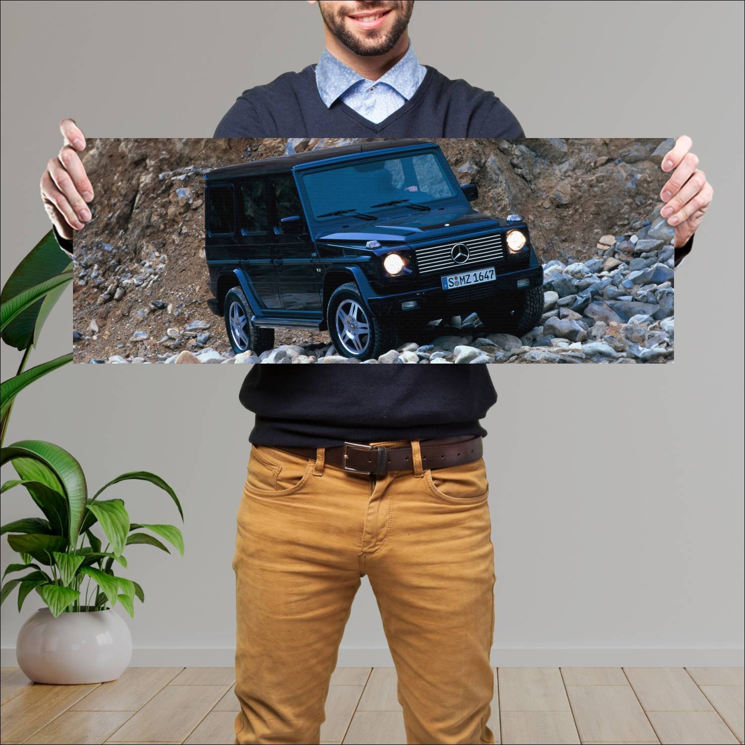 Cuadro grande 30x80cm 1994 mercedes benz g class 5 159 Mercedes Benz