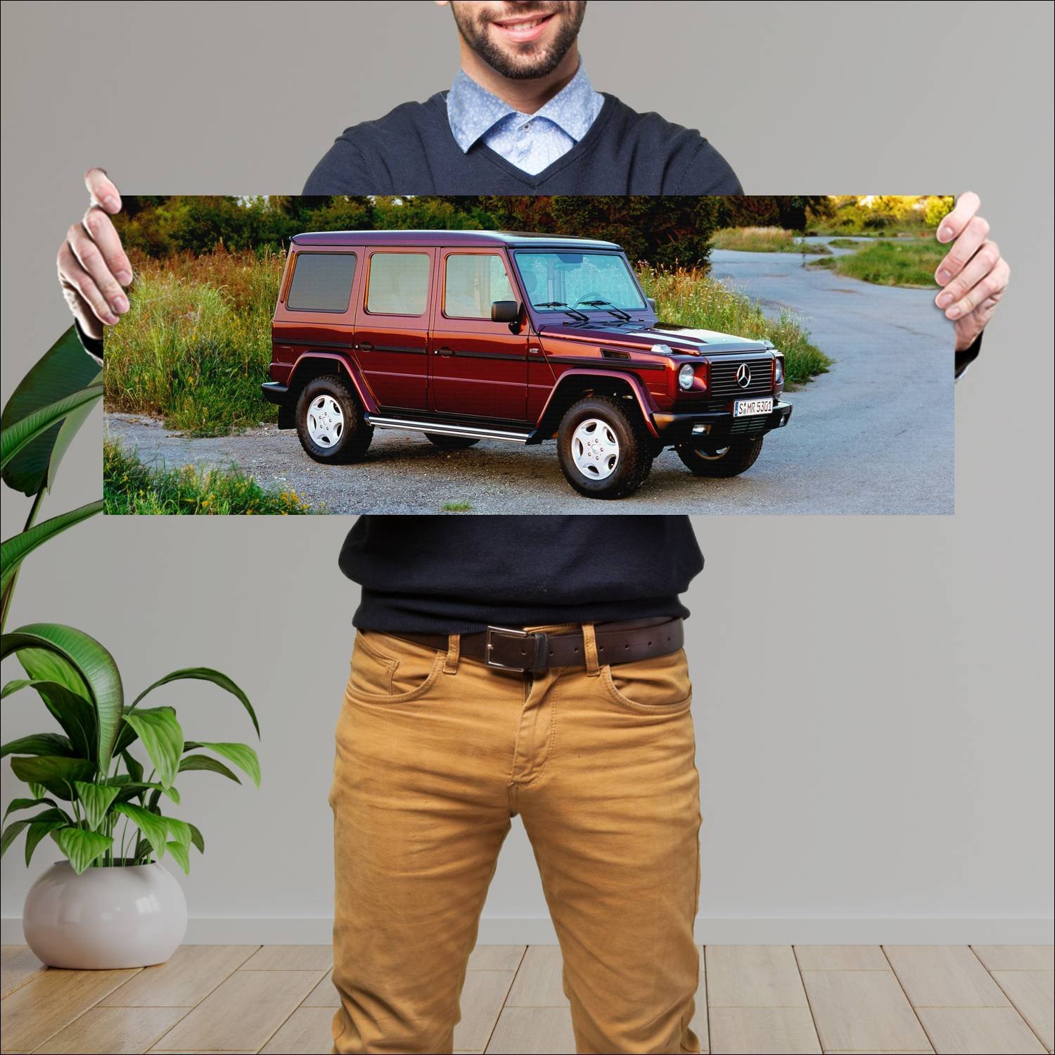Cuadro grande 30x80cm 1994 mercedes benz g class 5 160 Mercedes Benz