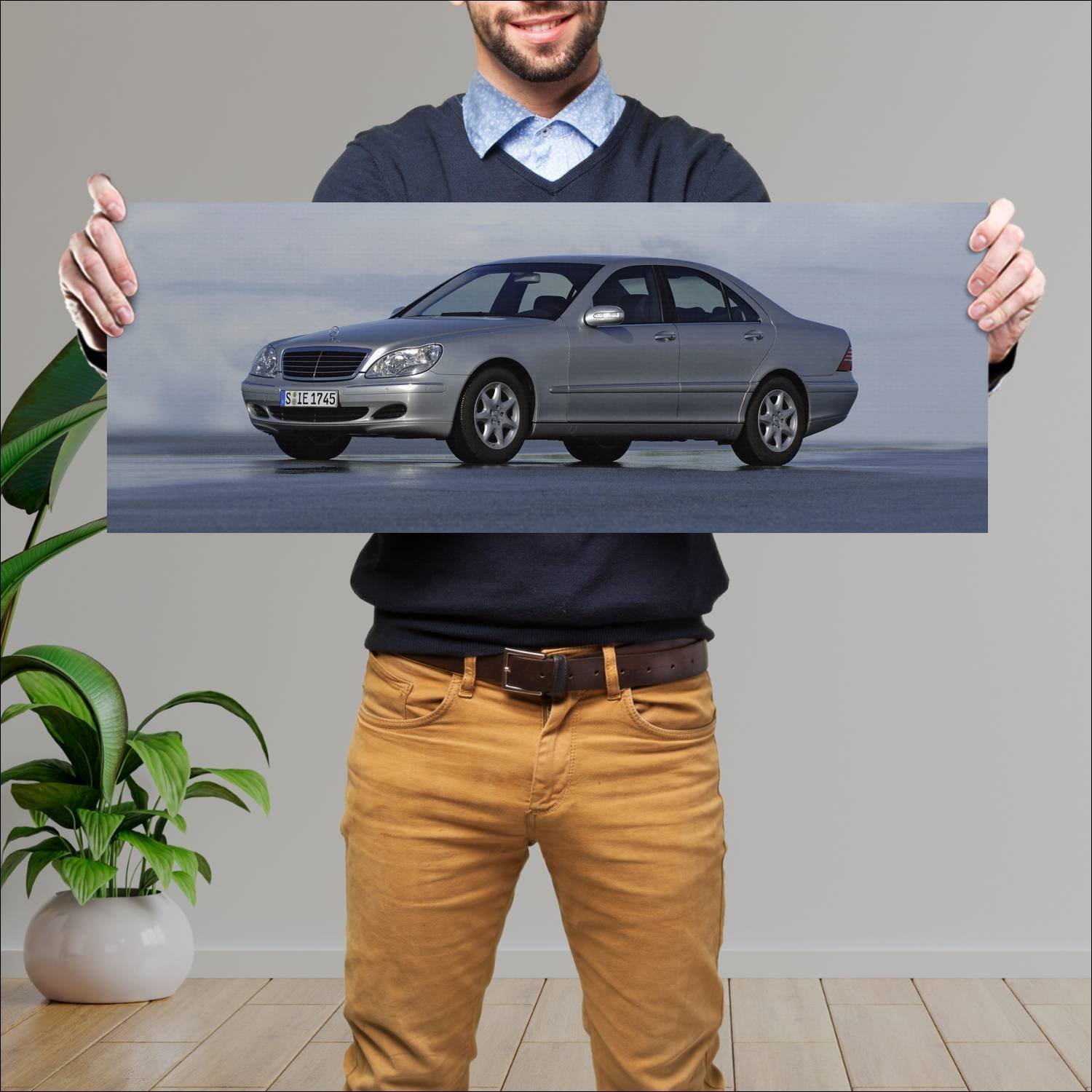 Cuadro grande 30x80cm 2002 mercedes benz s class 5 287 Mercedes Benz