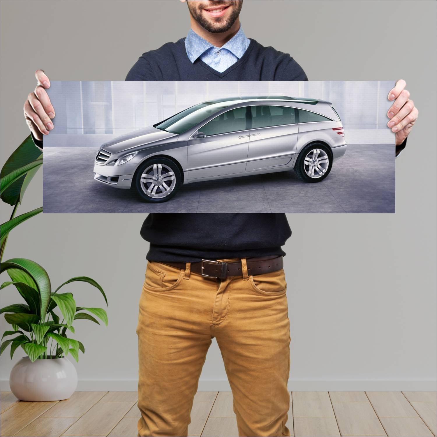 Cuadro grande 30x80cm 2002 mercedes benz vision gs 298 Mercedes Benz