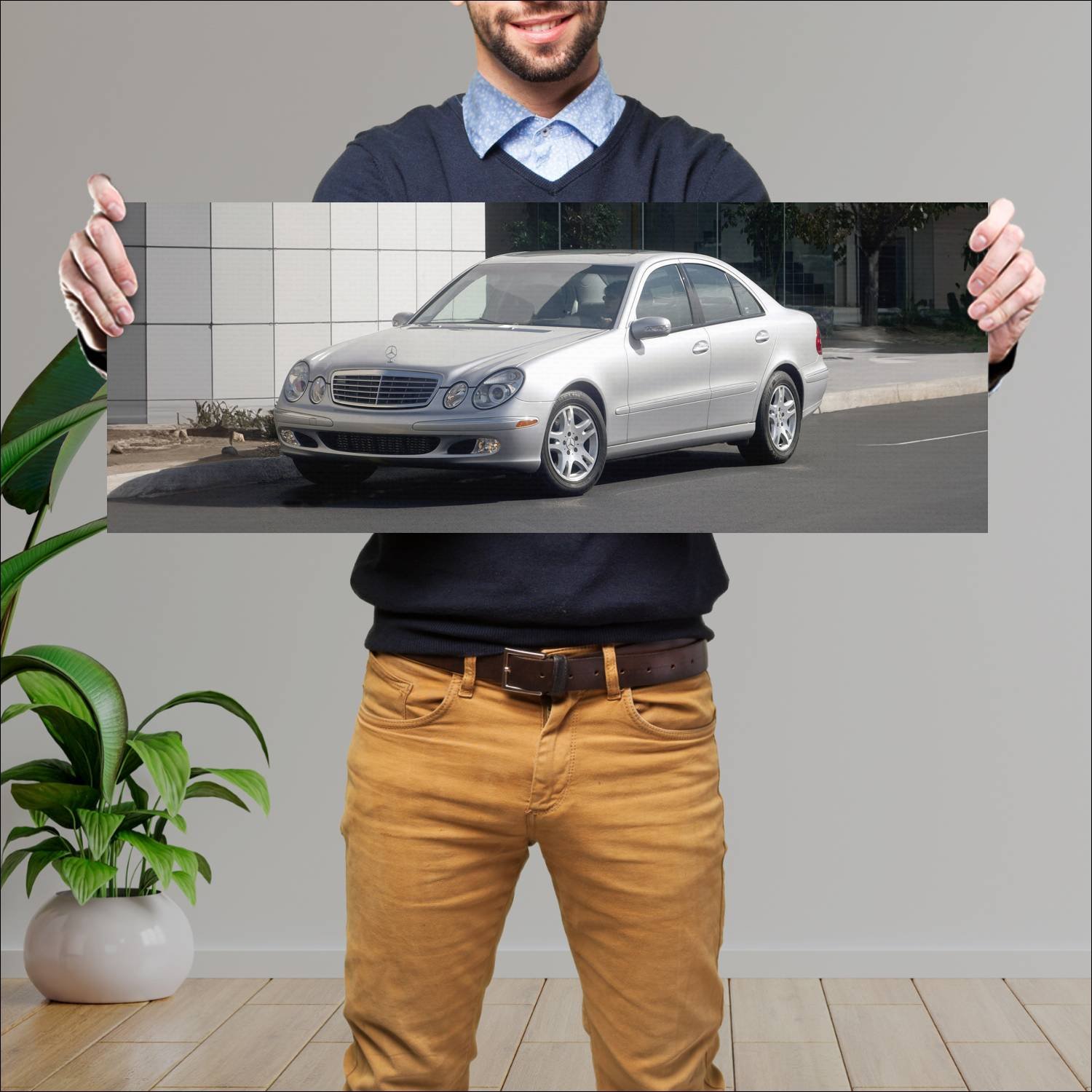Cuadro grande 30x80cm 2003 mercedes benz e class u 316 Mercedes Benz