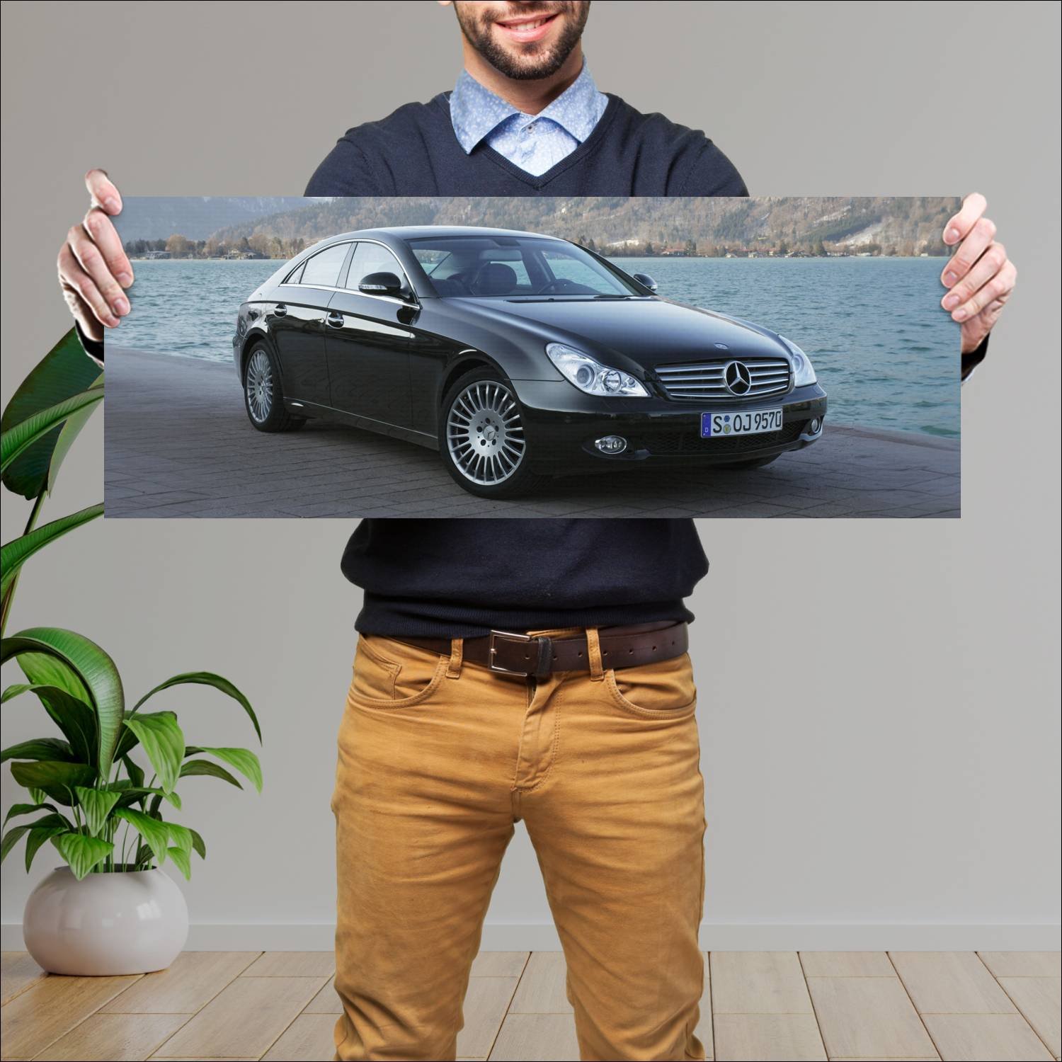 Cuadro grande 30x80cm 2004 mercedes benz cls class 348 Mercedes Benz