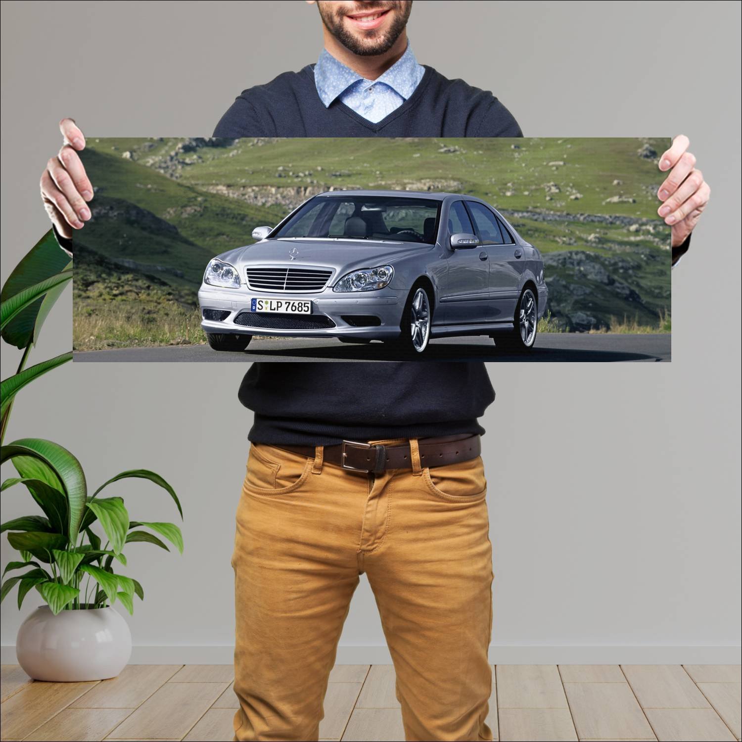 Cuadro grande 30x80cm 2004 mercedes benz s 65 amg 358 Mercedes Benz