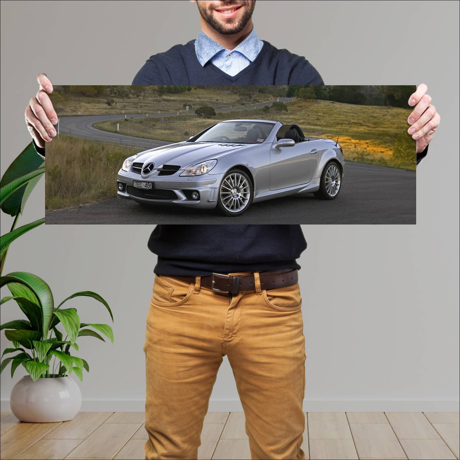 Cuadro grande 30x80cm 2004 mercedes benz slk 55 am 365 Mercedes Benz