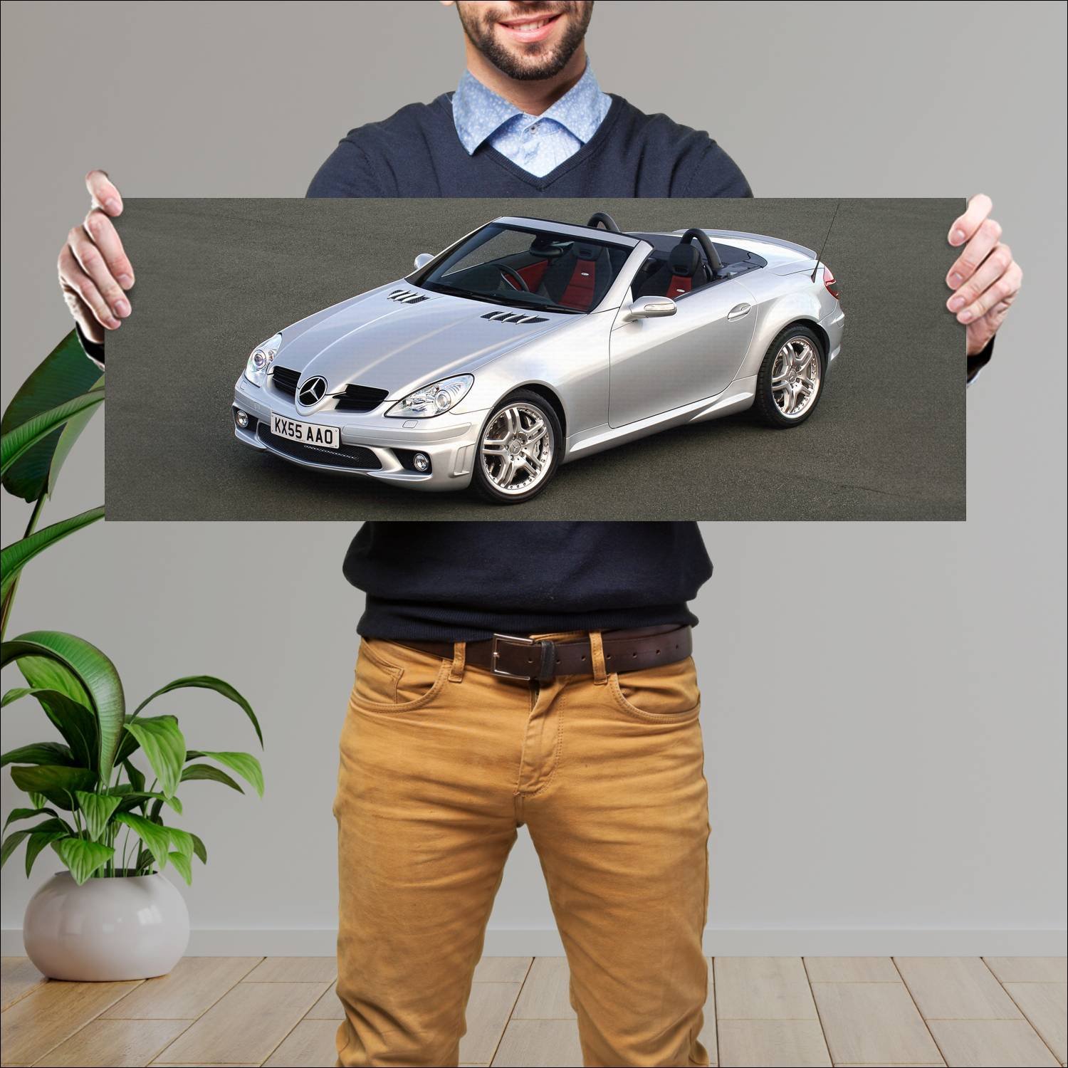 Cuadro grande 30x80cm 2004 mercedes benz slk 55 am 367 Mercedes Benz