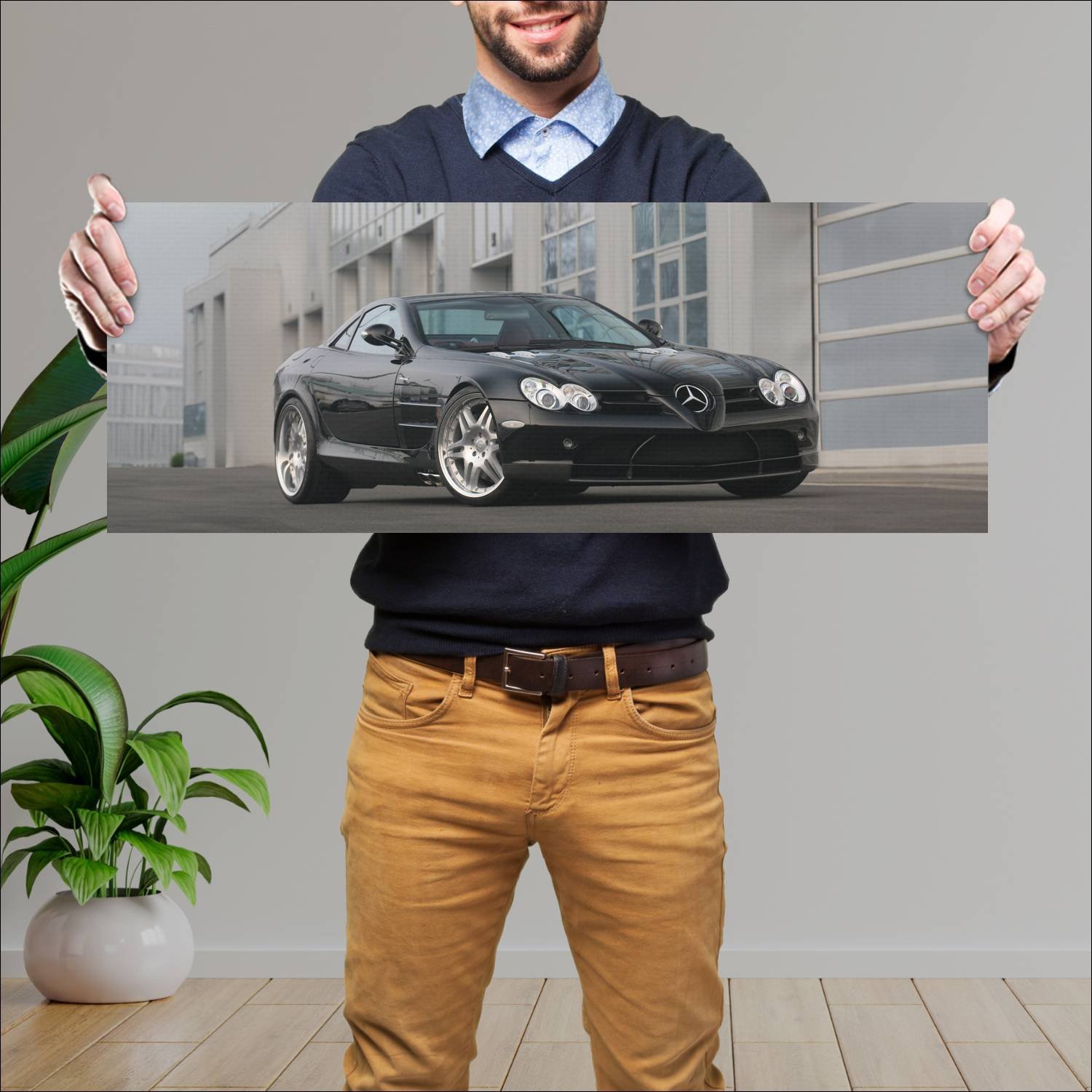 Cuadro grande 30x80cm 2004 mercedes benz slr mclar 371 Mercedes Benz