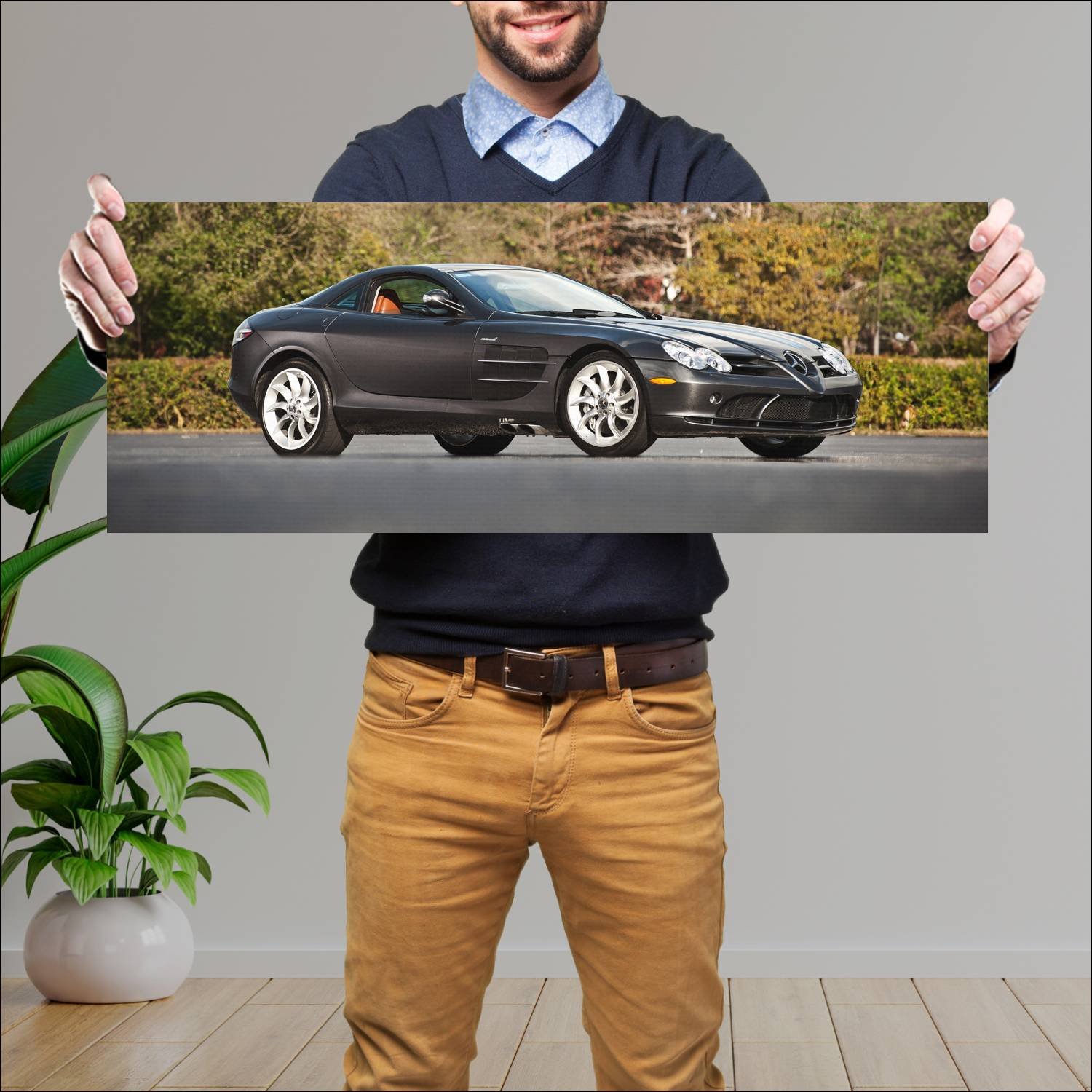 Cuadro grande 30x80cm 2004 mercedes benz slr mclar 372 Mercedes Benz