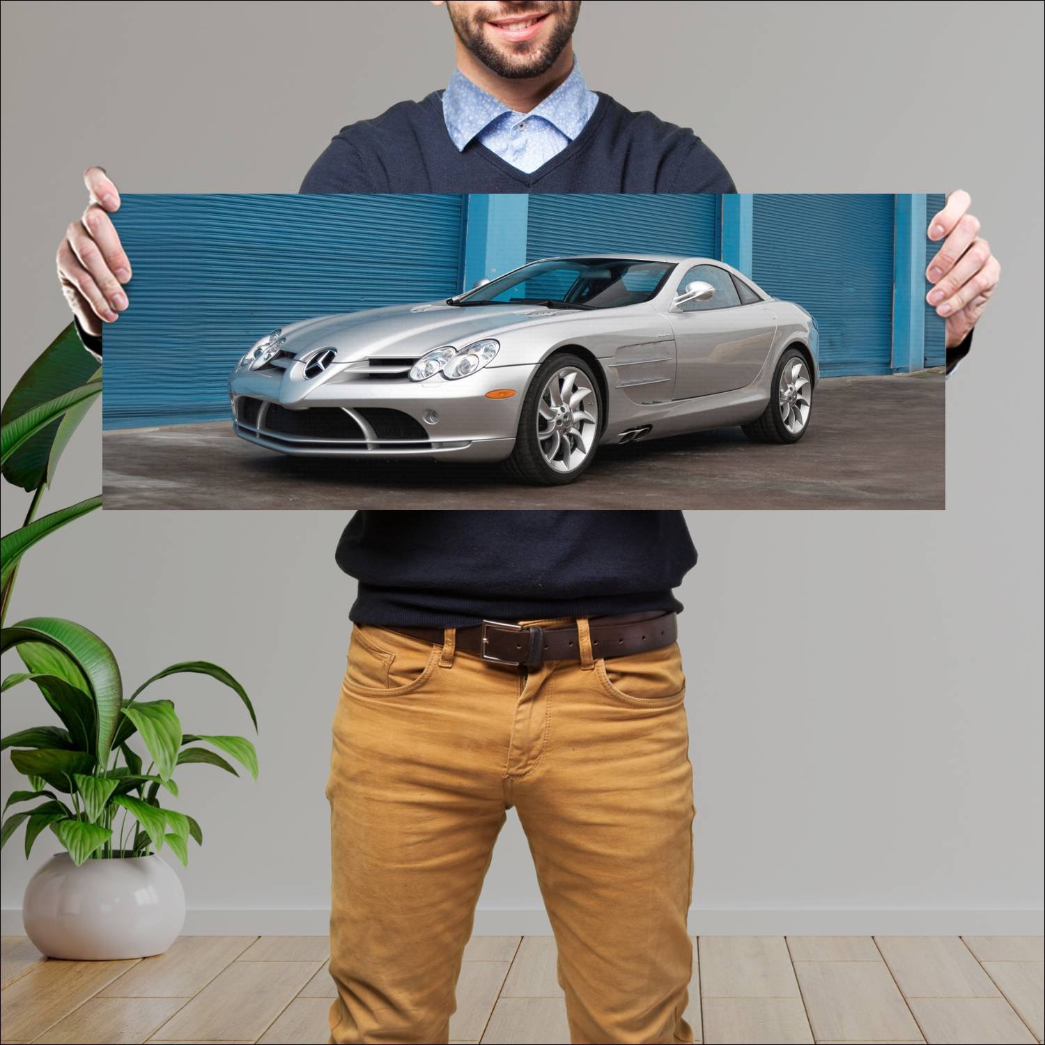 Cuadro grande 30x80cm 2004 mercedes benz slr mclar 373 Mercedes Benz