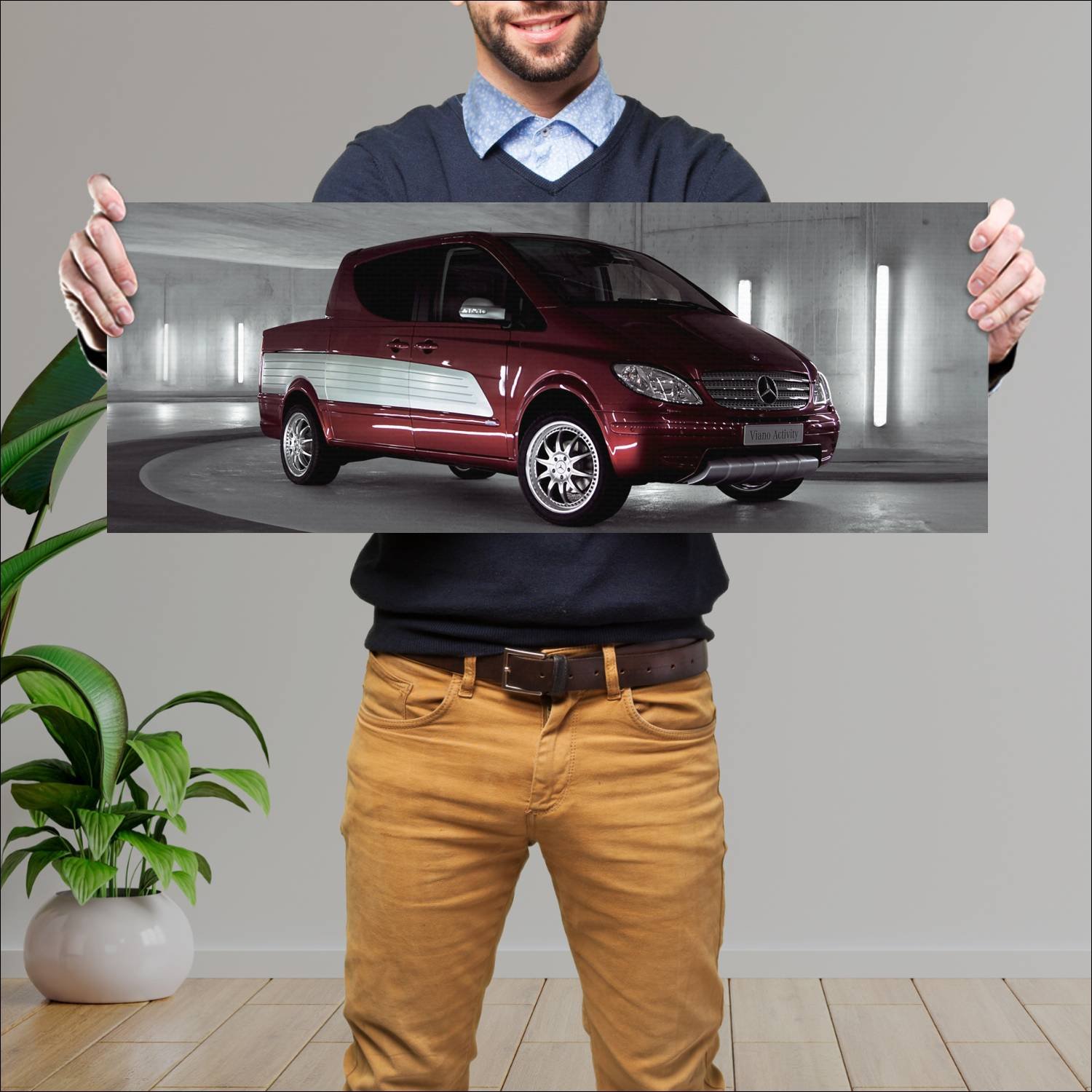 Cuadro grande 30x80cm 2004 mercedes benz viano act 374 Mercedes Benz