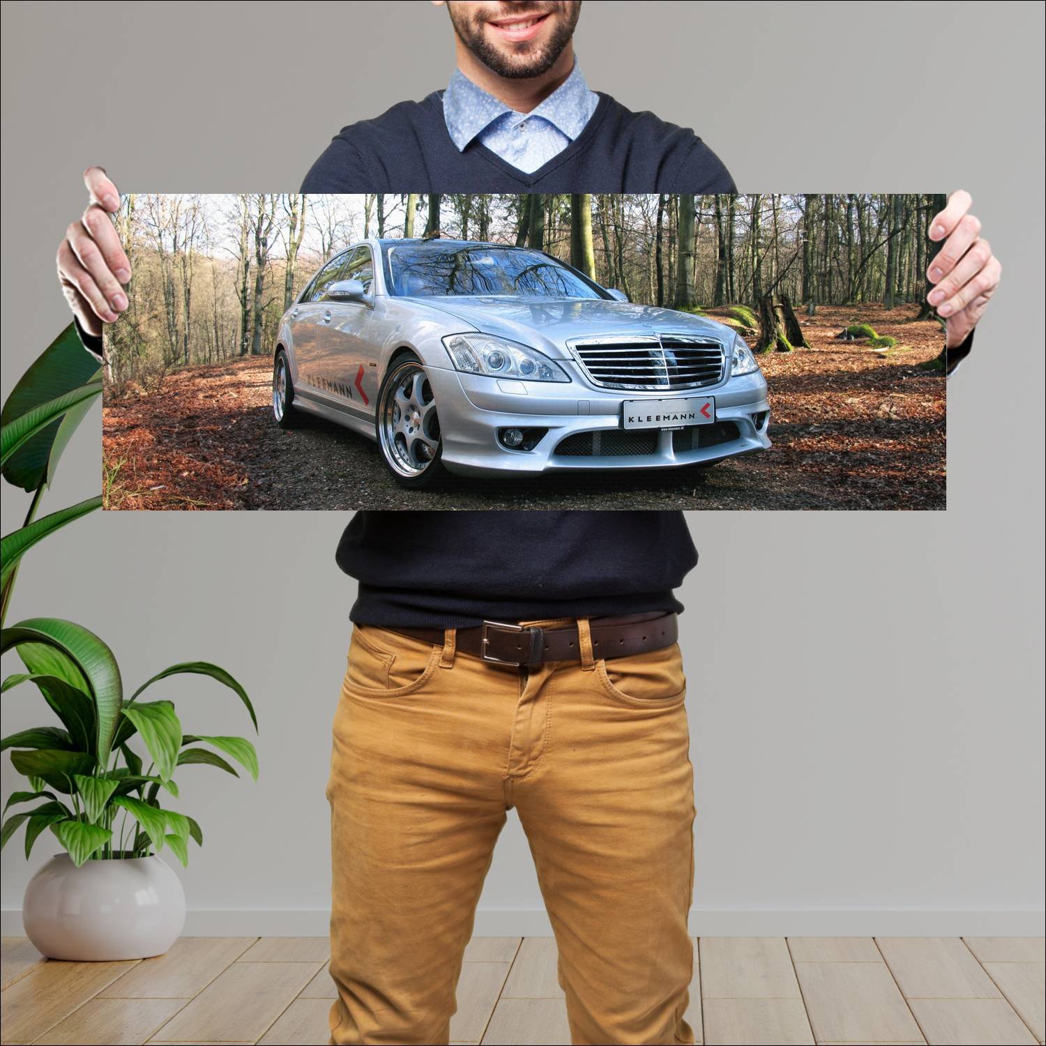Cuadro grande 30x80cm 2005 kleemann s50 s3 auto 381 Mercedes Benz