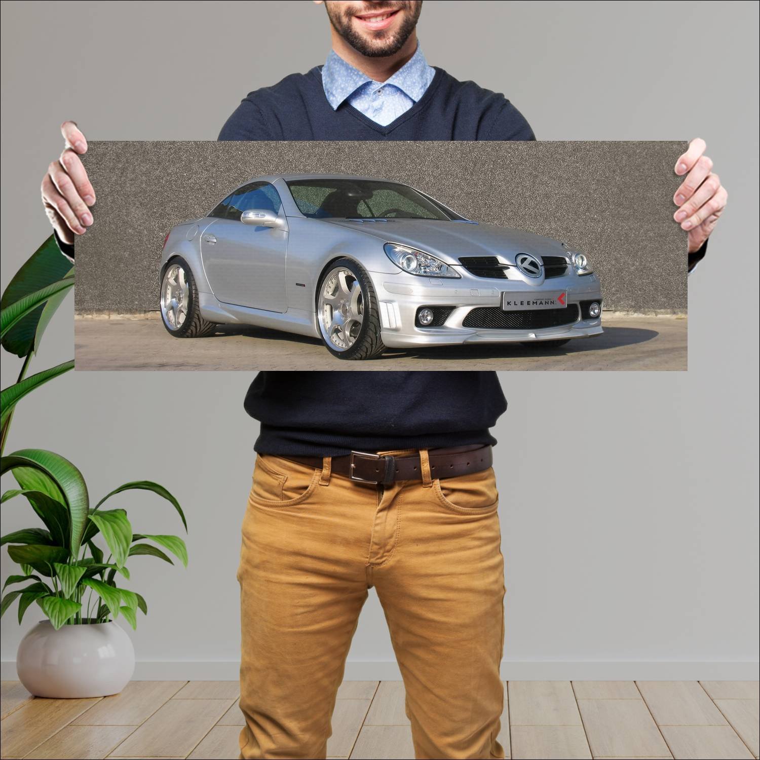 Cuadro grande 30x80cm 2005 kleemann slk55k s8 Mercedes Benz