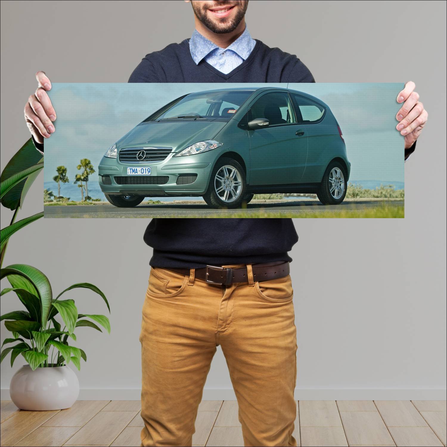 Cuadro grande 30x80cm 2005 mercedes benz a class 3 383 Mercedes Benz