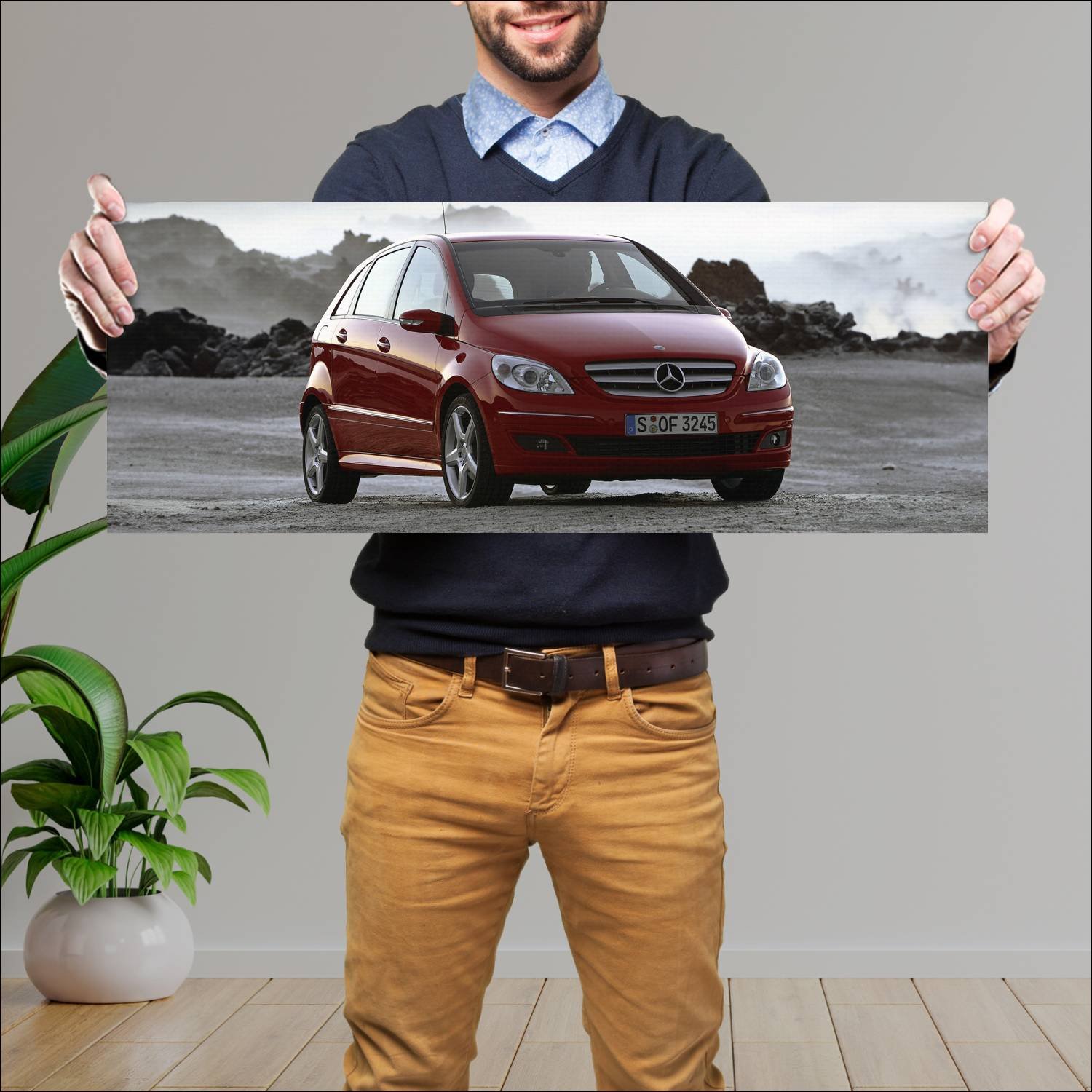 Cuadro grande 30x80cm 2005 mercedes benz b class 5 385 Mercedes Benz