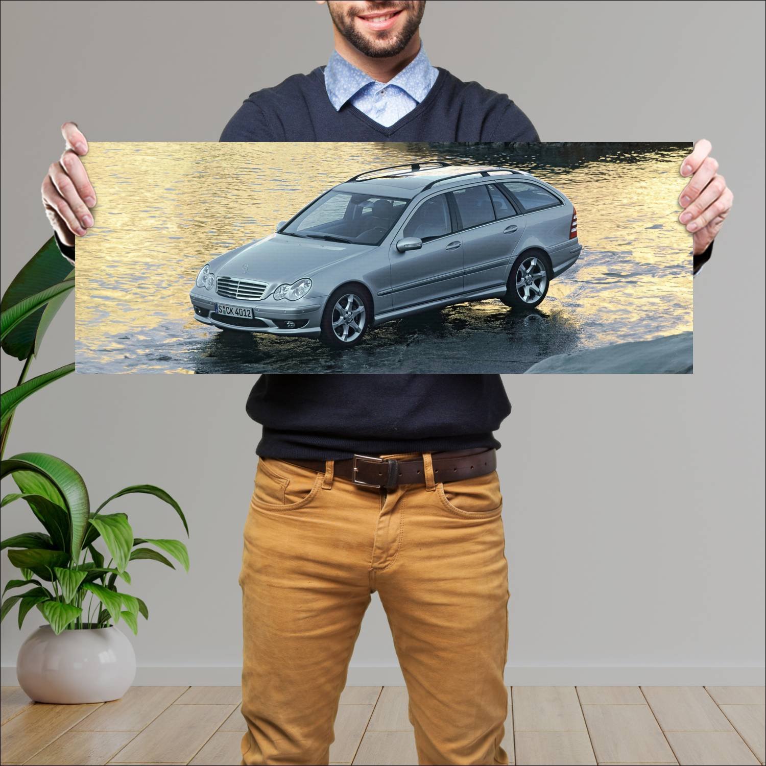 Cuadro grande 30x80cm 2005 mercedes benz c class e 391 Mercedes Benz