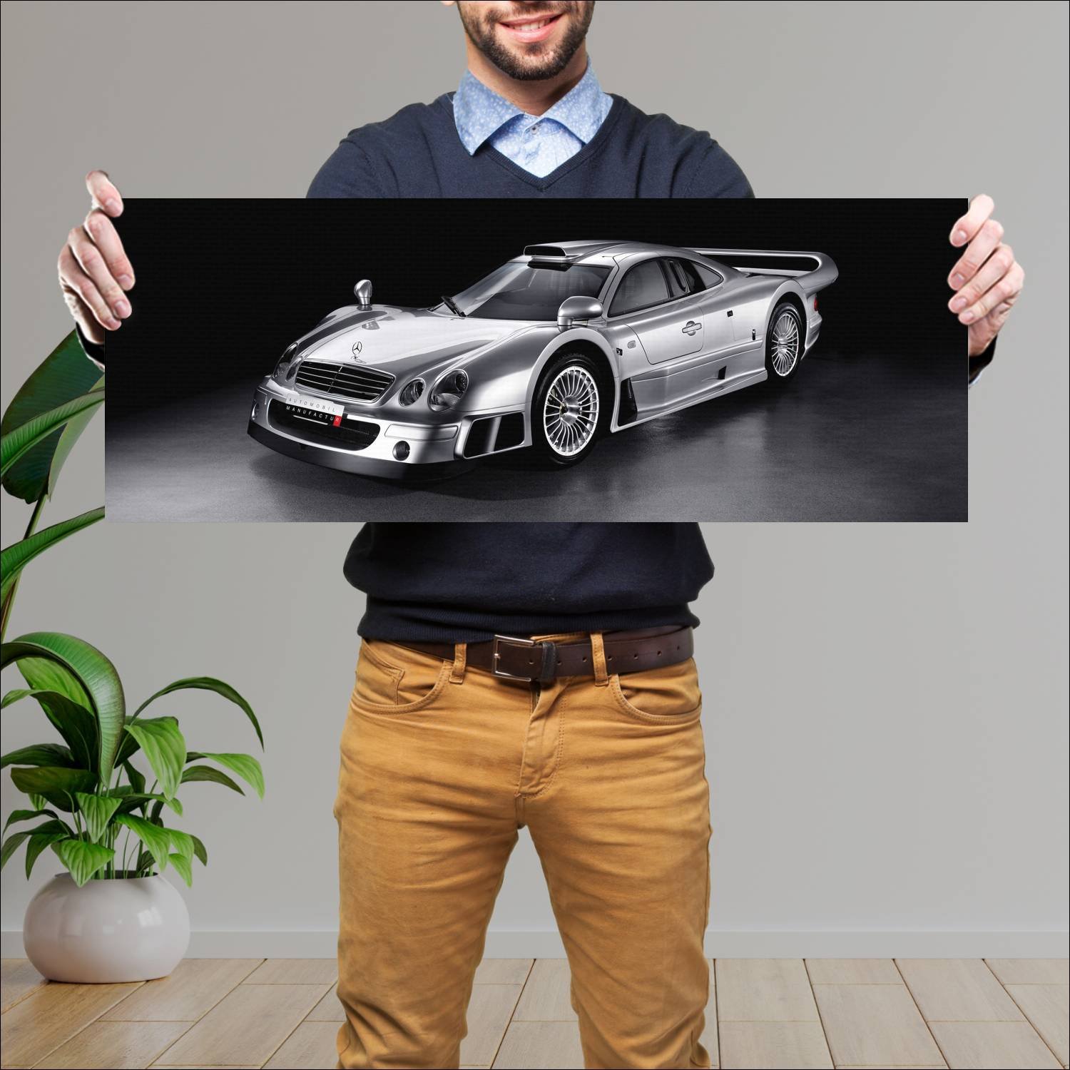 Cuadro grande 30x80cm 2005 mercedes benz clk gtr r 398 Mercedes Benz