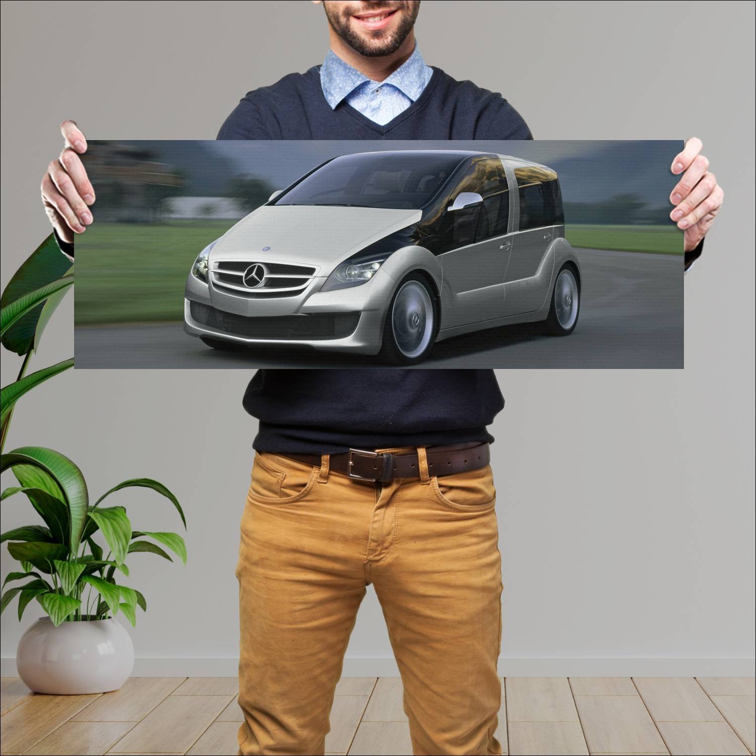 Cuadro grande 30x80cm 2005 mercedes benz f 600 hyg 399 Mercedes Benz