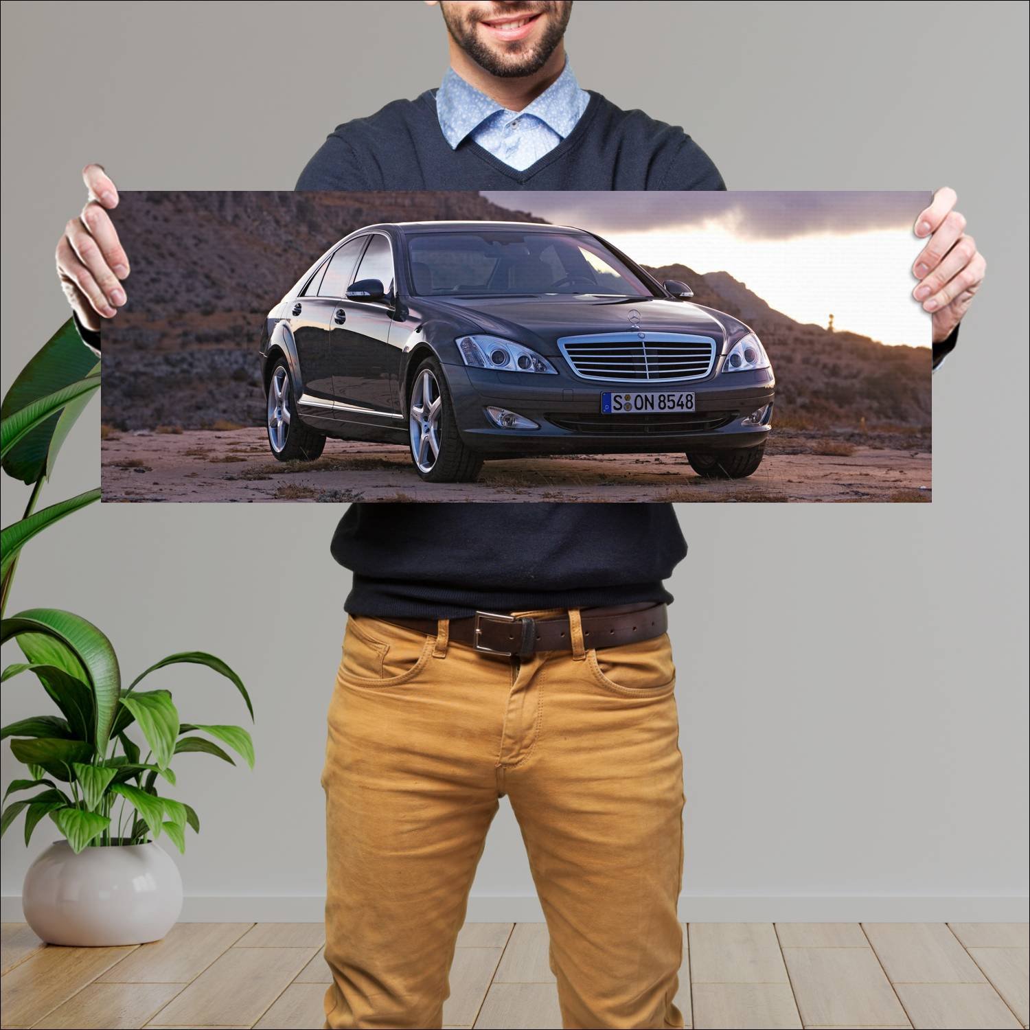 Cuadro grande 30x80cm 2005 mercedes benz s class 5 406 Mercedes Benz