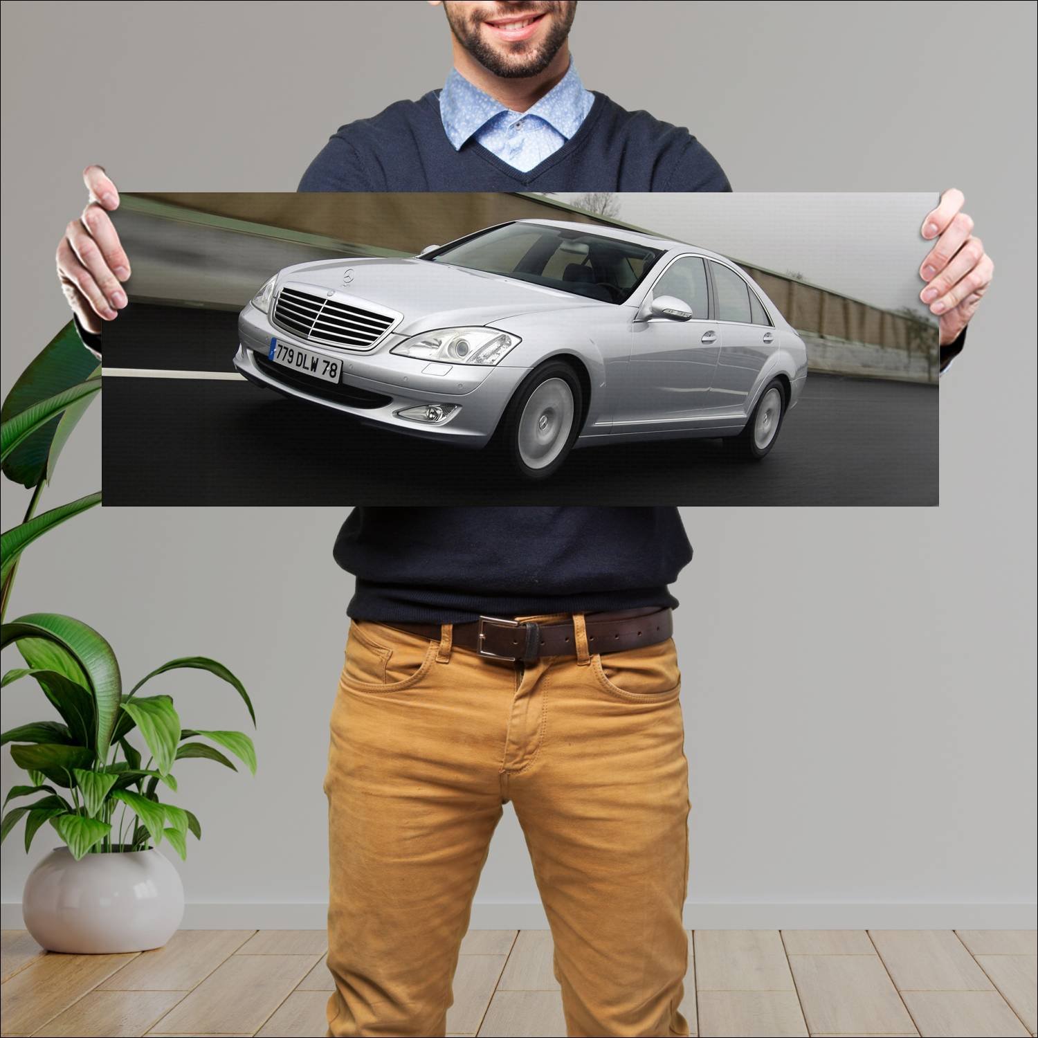 Cuadro grande 30x80cm 2005 mercedes benz s class 5 407 Mercedes Benz