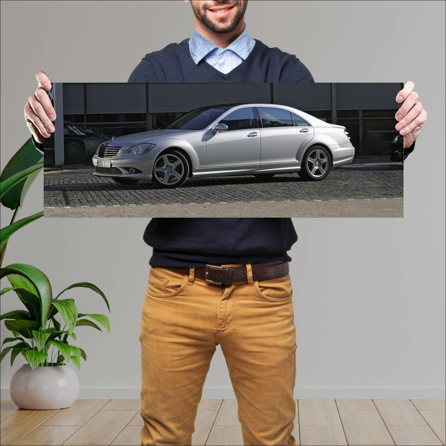 Cuadro grande 30x80cm 2005 mercedes benz s class a 408 Mercedes Benz