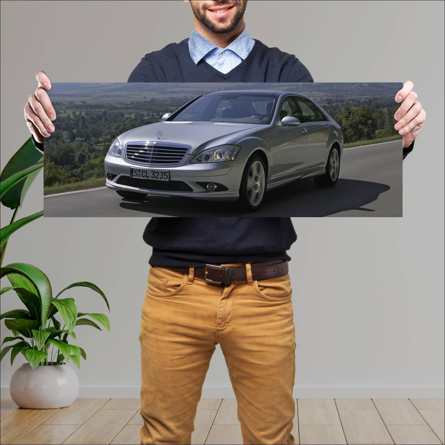 Cuadro grande 30x80cm 2005 mercedes benz s class a 409 Mercedes Benz