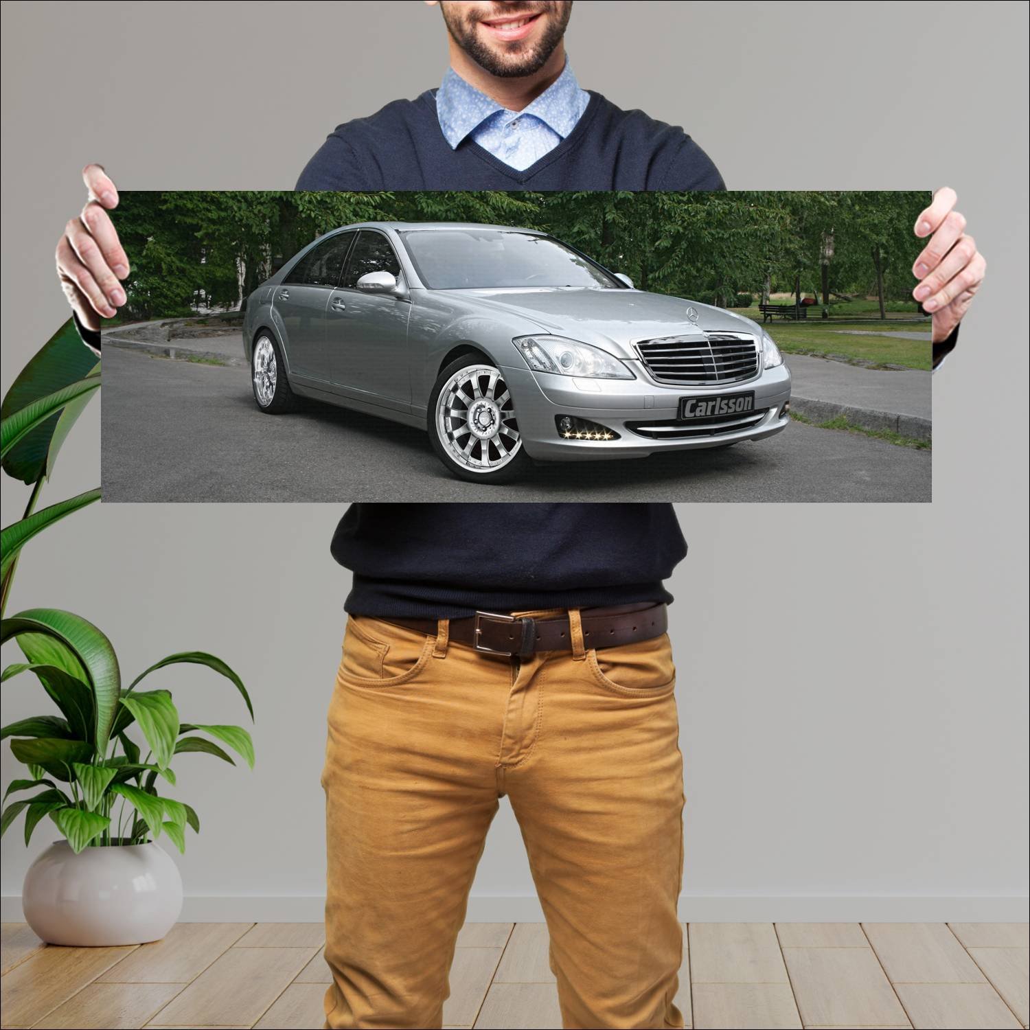 Cuadro grande 30x80cm 2005 mercedes benz s class b 411 Mercedes Benz