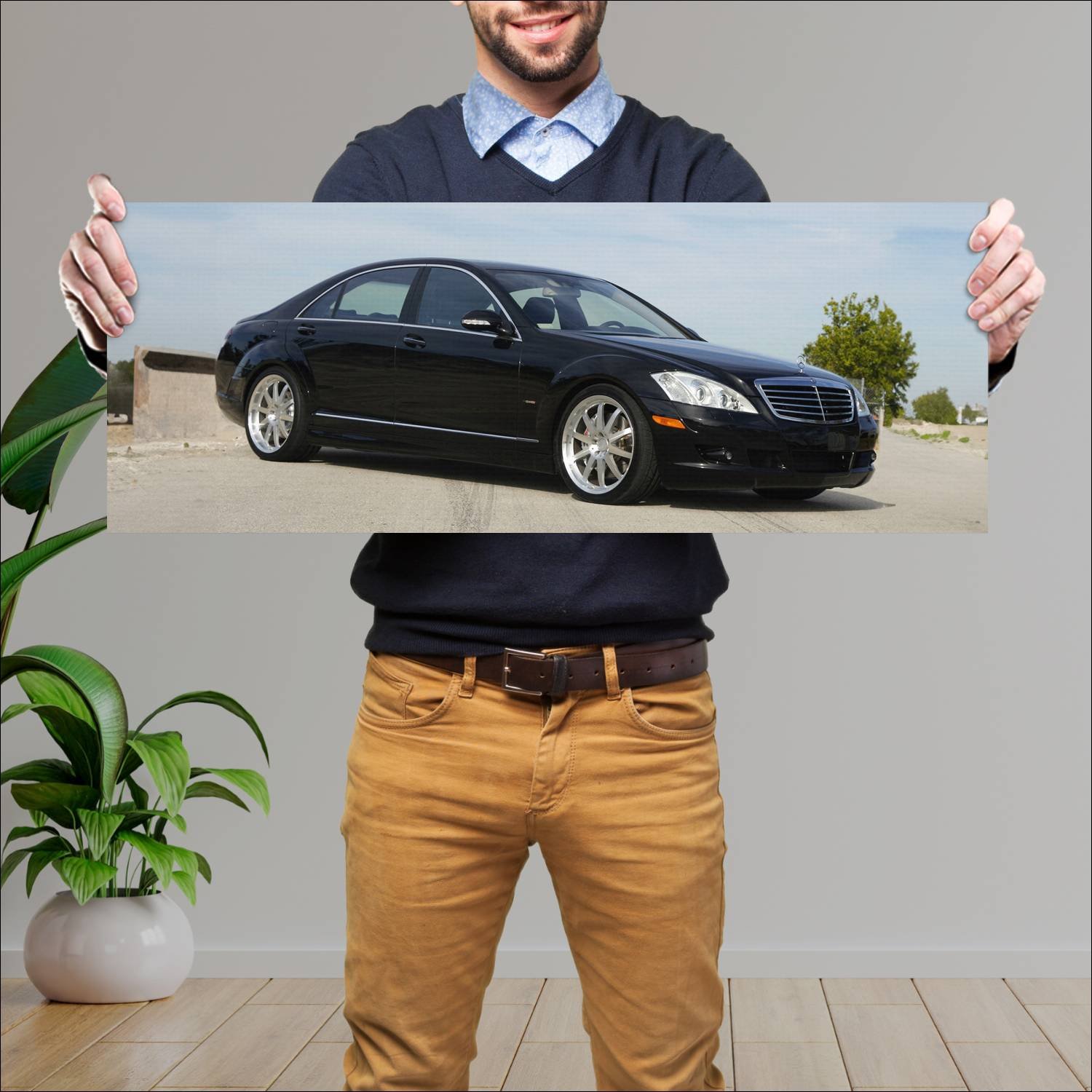 Cuadro grande 30x80cm 2005 mercedes benz s class b 412 Mercedes Benz