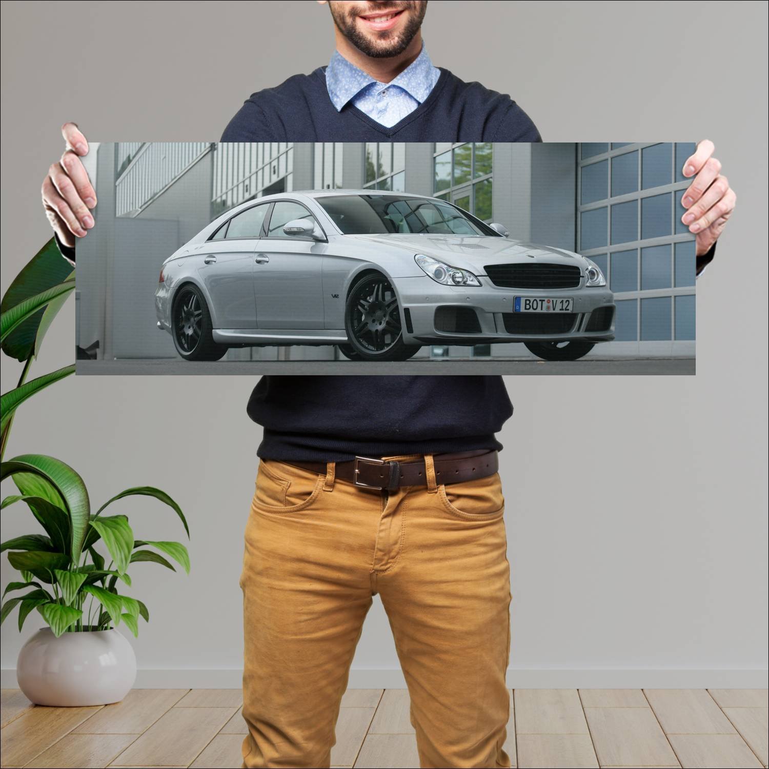 Cuadro grande 30x80cm 2006 brabus rocket v12 s 110 421 Mercedes Benz