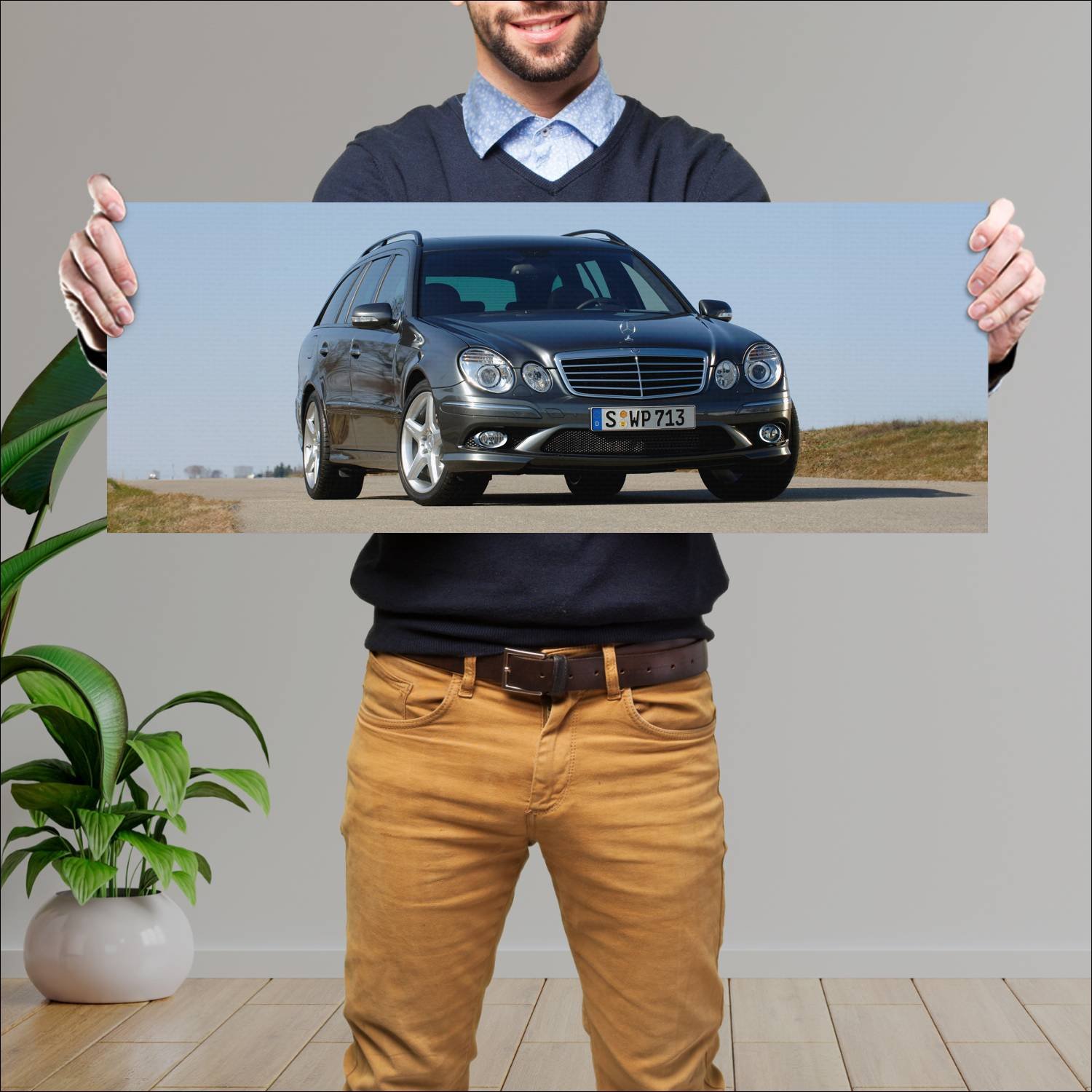 Cuadro grande 30x80cm 2006 mercedes benz e class e 443 Mercedes Benz